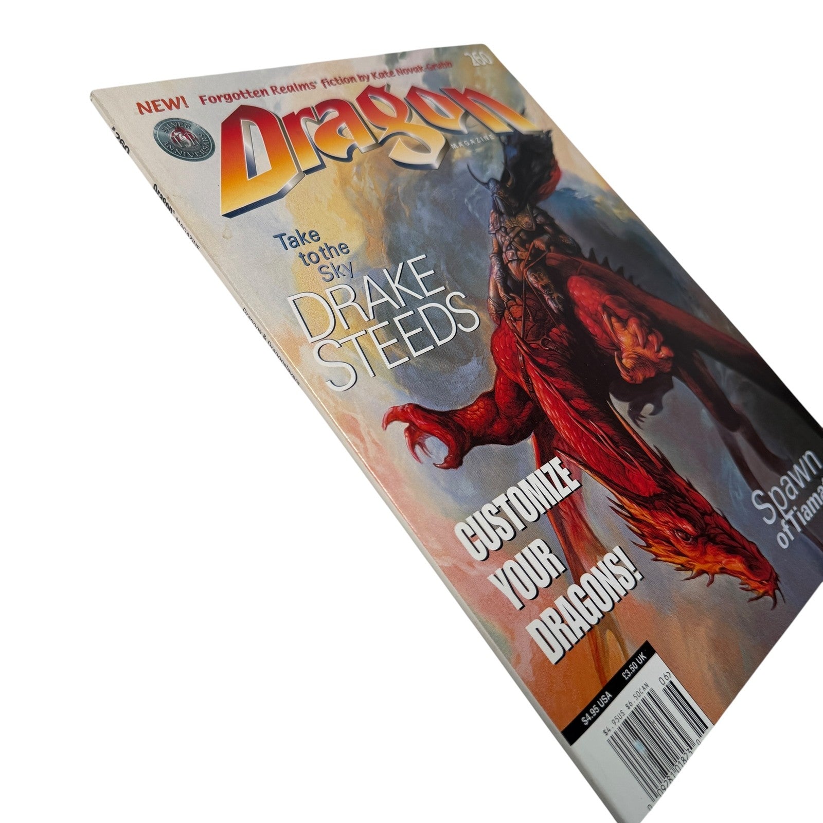 Vintage Dragon Magazine Issue 260 Custom Dragons Drake Steeds Tiamat 1999 D&D