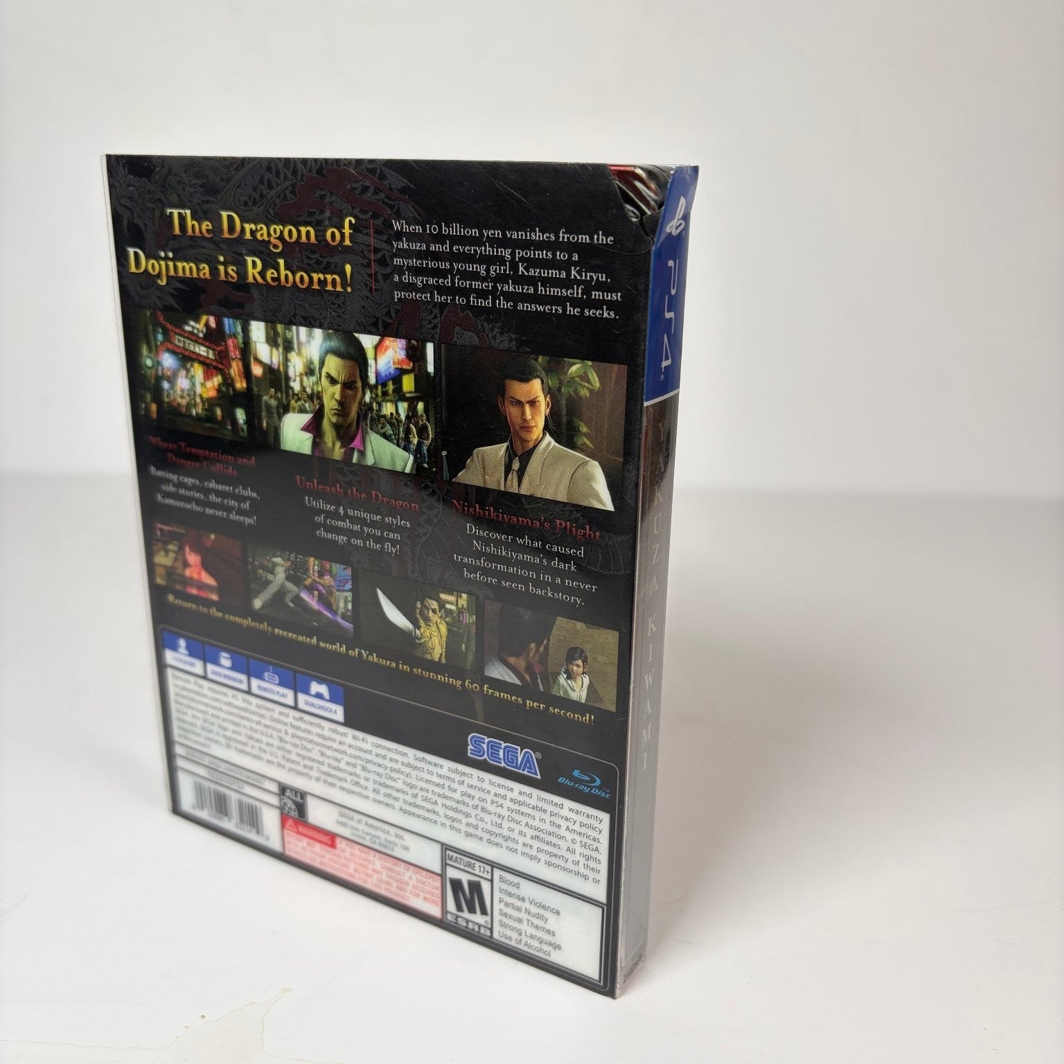 Yakuza Kiwami Steelbook Edition PS4 Video Game Action Adventure SEGA