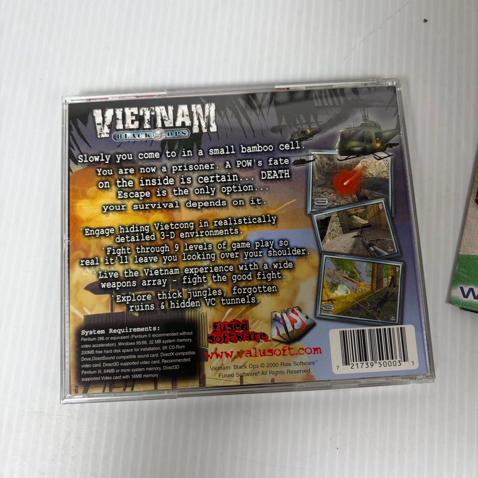Vietnam Black Ops PC CD-ROM Big Box Video Game FPS War ValuSoft