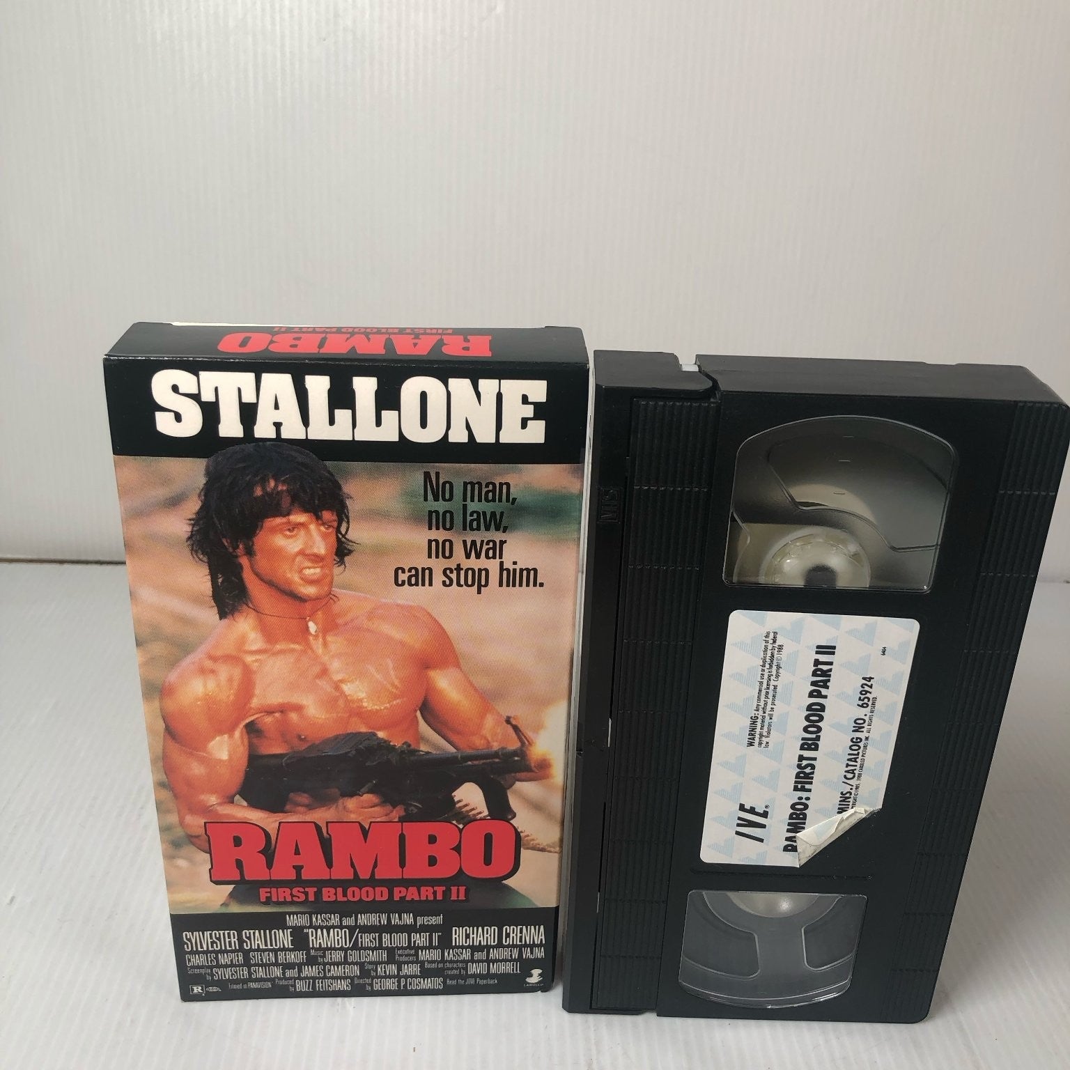 Rambo First Blood Part II VHS 1985 Action Adventure I.V.E. LIVE Ent.
