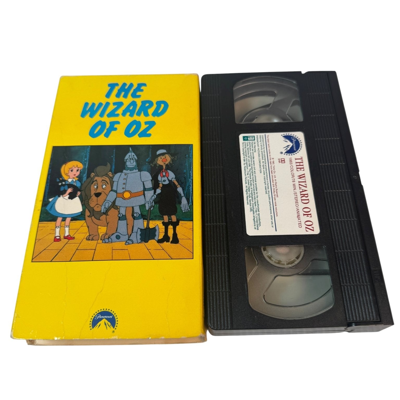 The Wizard of Oz VHS 1983 Toho Anime Animated Family Classic Paramount Pictures