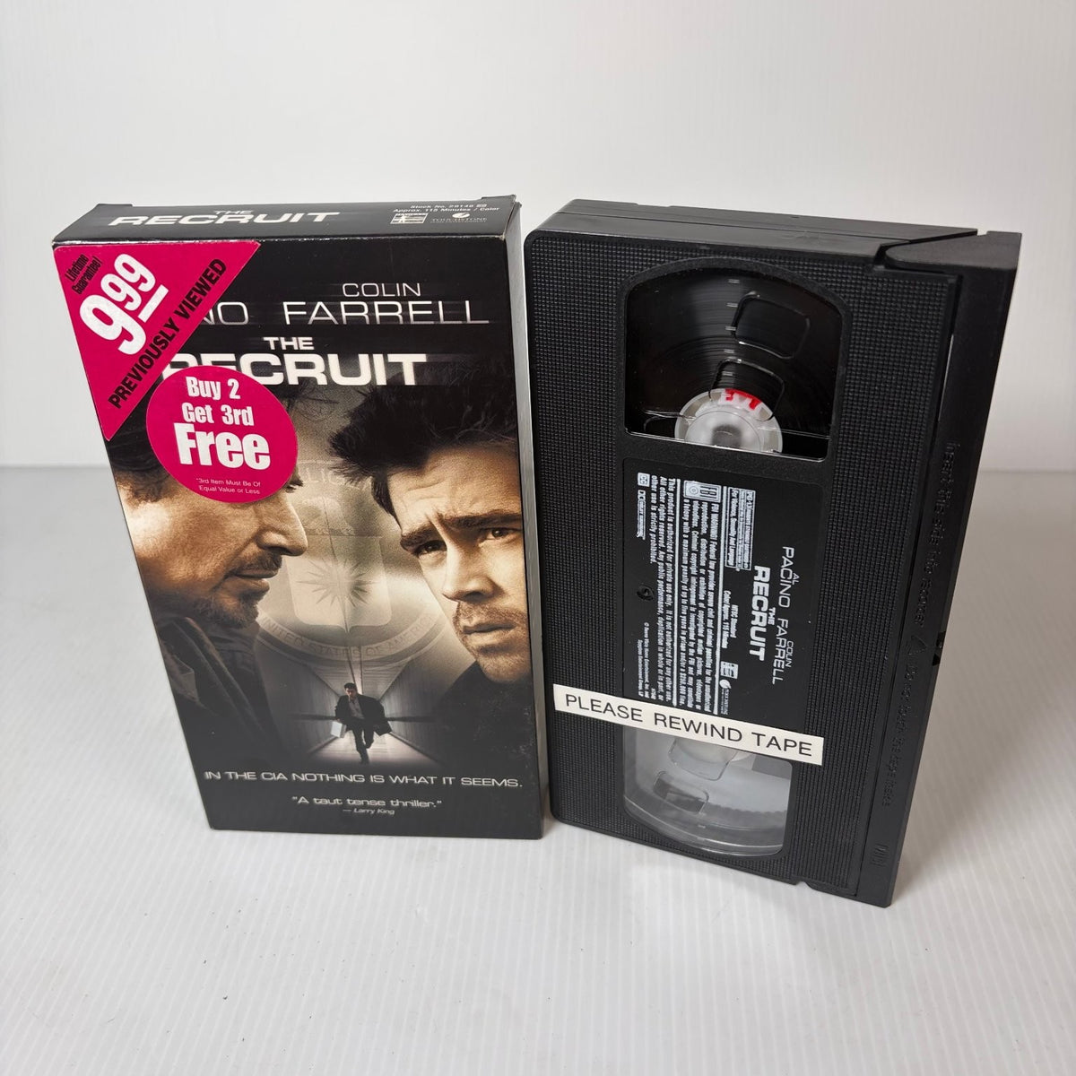 The Recruit VHS 2003 Spy Thriller Al Pacino Colin Farrell Touchstone Pictures
