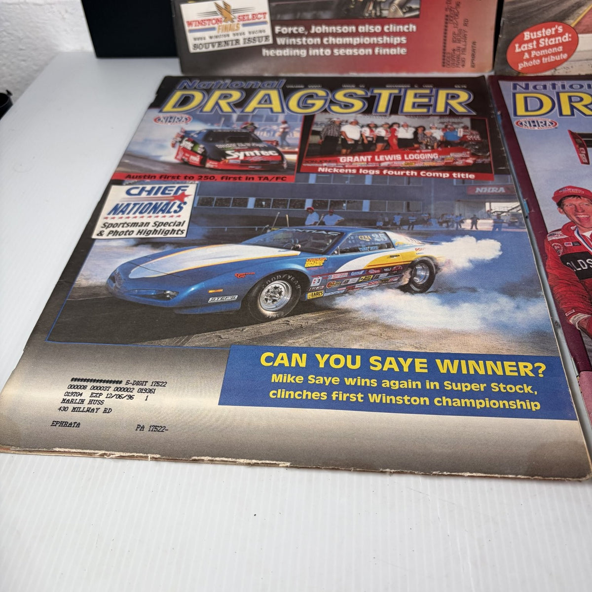 Lot of 9 National Dragster Magazine September - November 1995 NHRA Racing