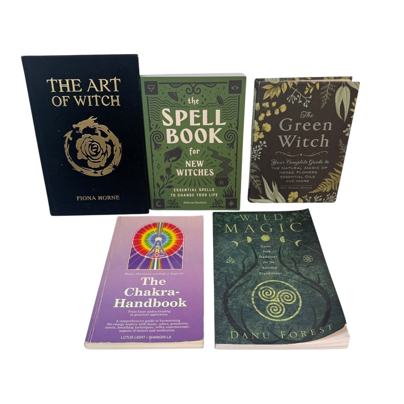 Lot of 5 Witchcraft Books The Art of Witch Spellbook for New Witches & More