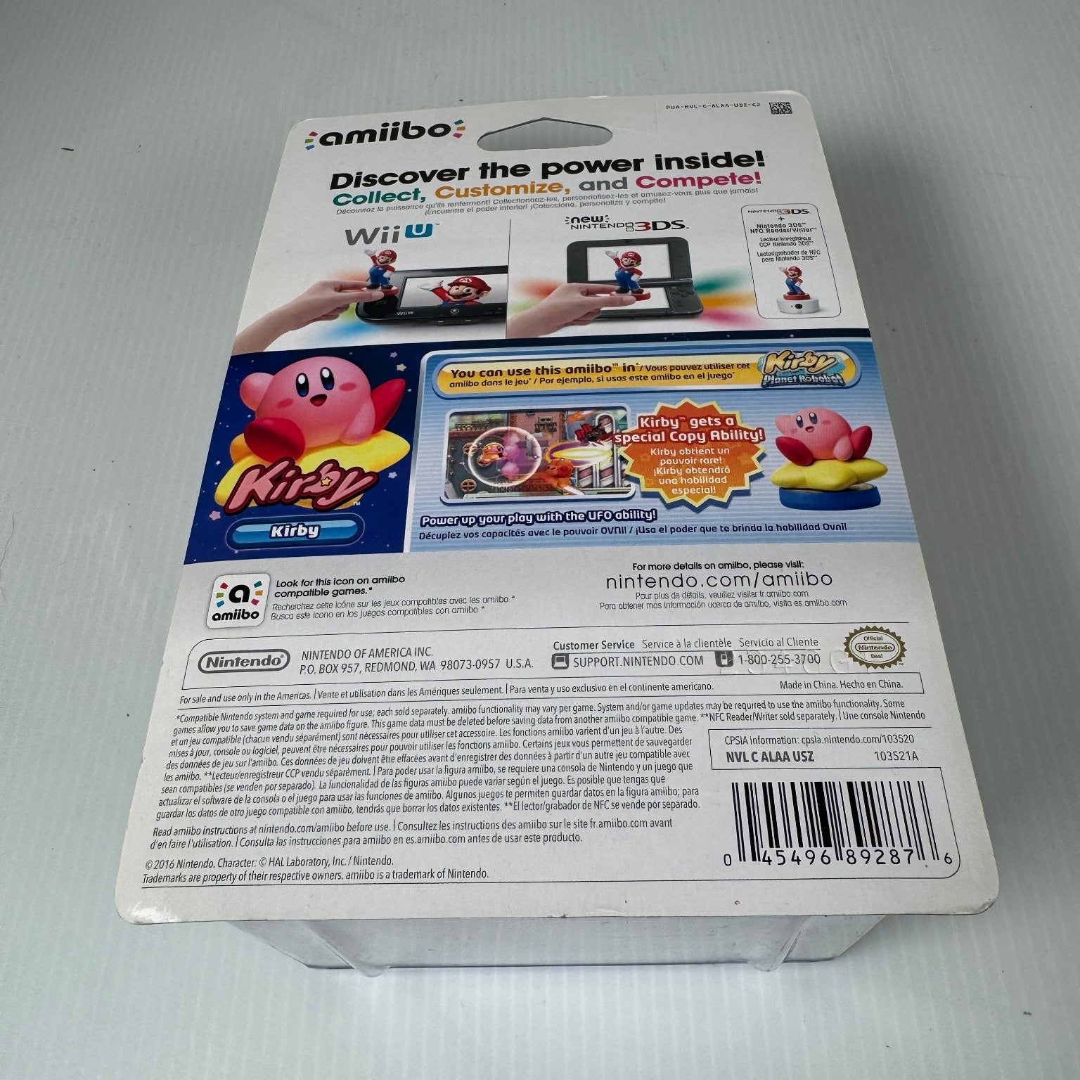 Nintendo Kirby amiibo Figure Kirby on Star Platform Wii U 3DS