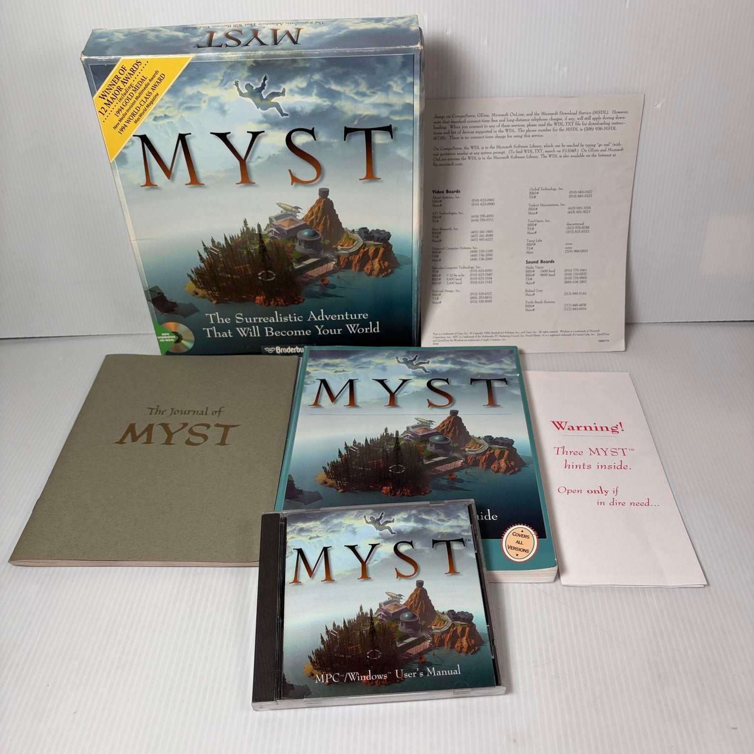 MYST PC Big Box PC CD-ROM Game Classic Adventure Puzzle Broderbund Complete