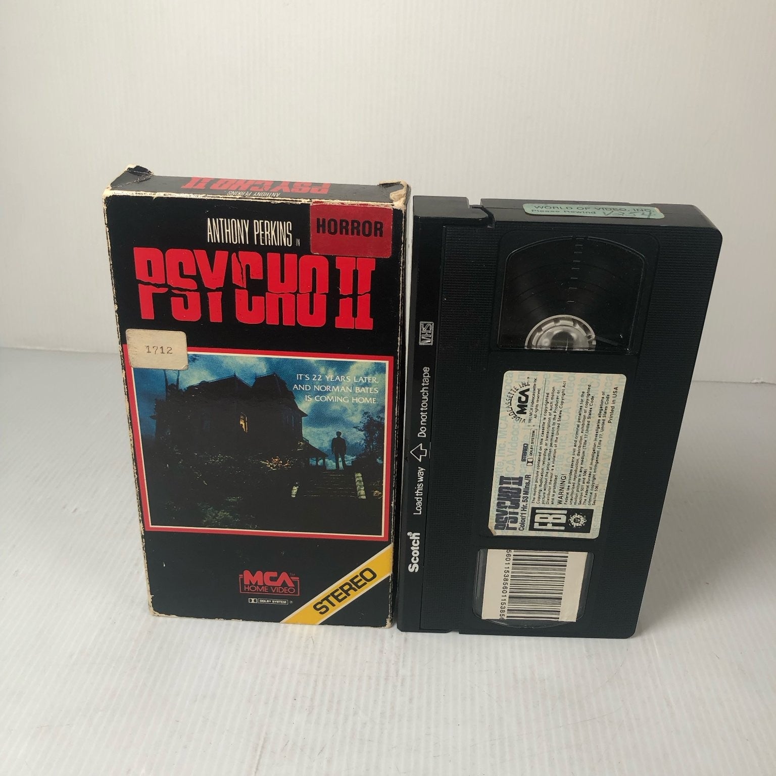 Psycho II VHS 1983 Horror Thriller Anthony Perkins MCA Home Video
