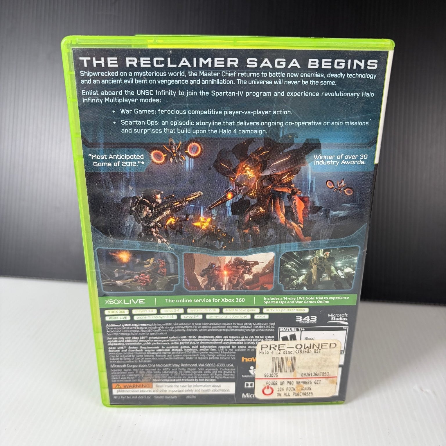 Halo 4 Xbox 360 Video Game Multiplayer 2 Disc Set