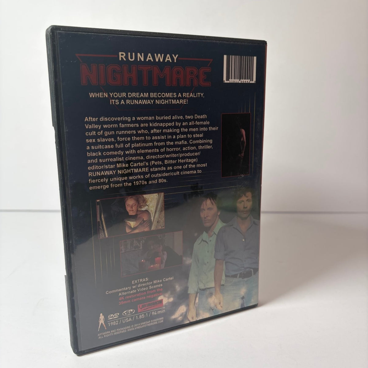 Runaway Nightmare (1982) DVD Mike Cartel Horror Action Thriller Surrealist Cult