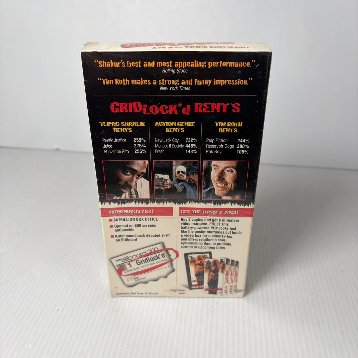 Gridlock'd VHS 1997 Crime Drama Screening Tape PolyGram Video Sealed