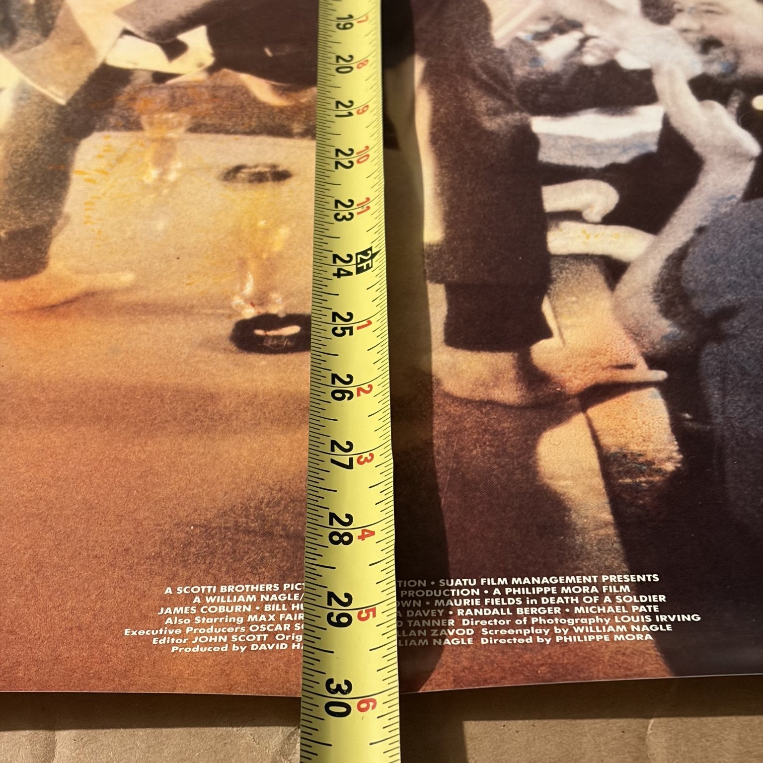 Vintage Death of a Soldier 1986 Rare Movie Poster Scotti Brothers 22" x 30"