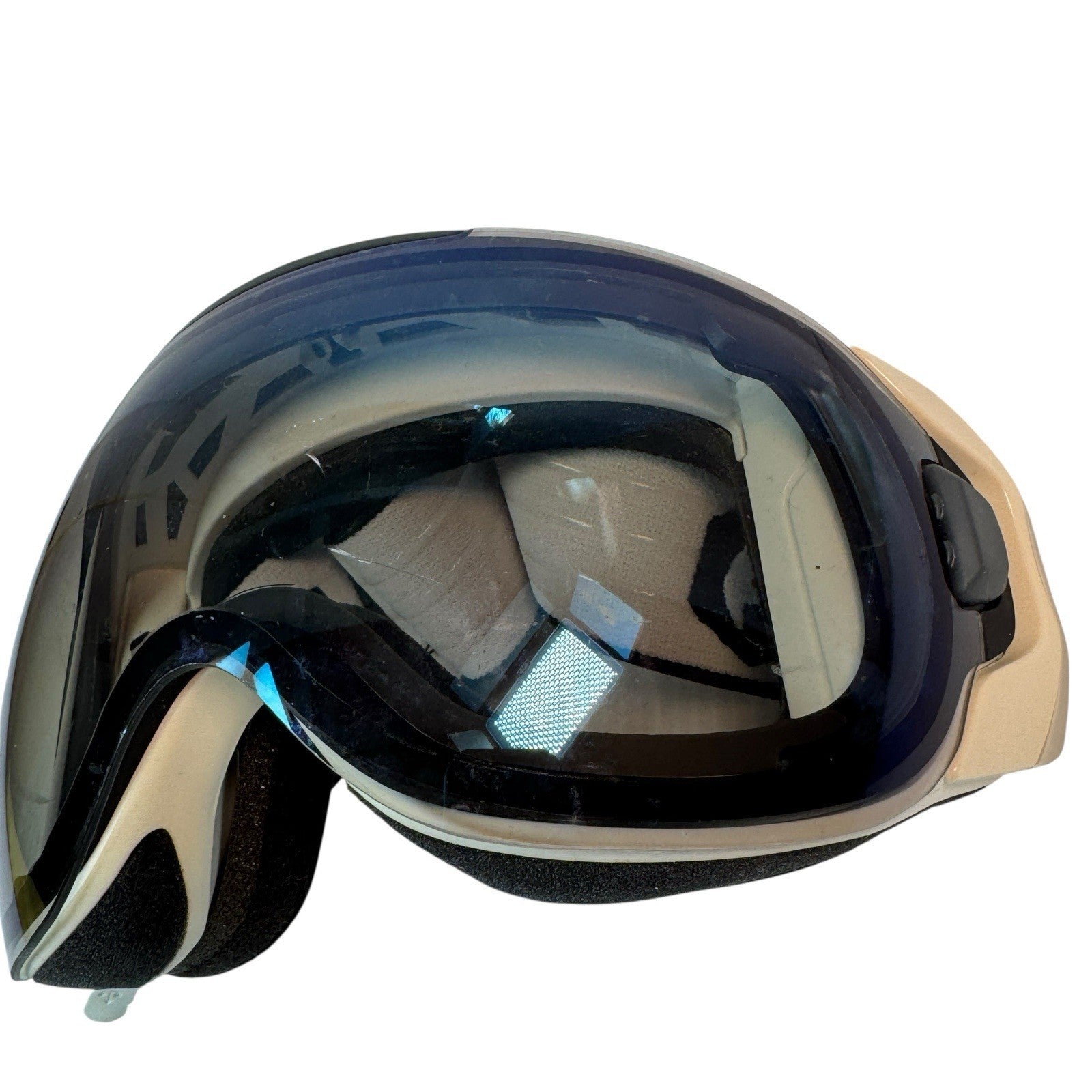 Abom Heated Anti-Fog Ski Snowboard Goggles White Frame Blue Lens