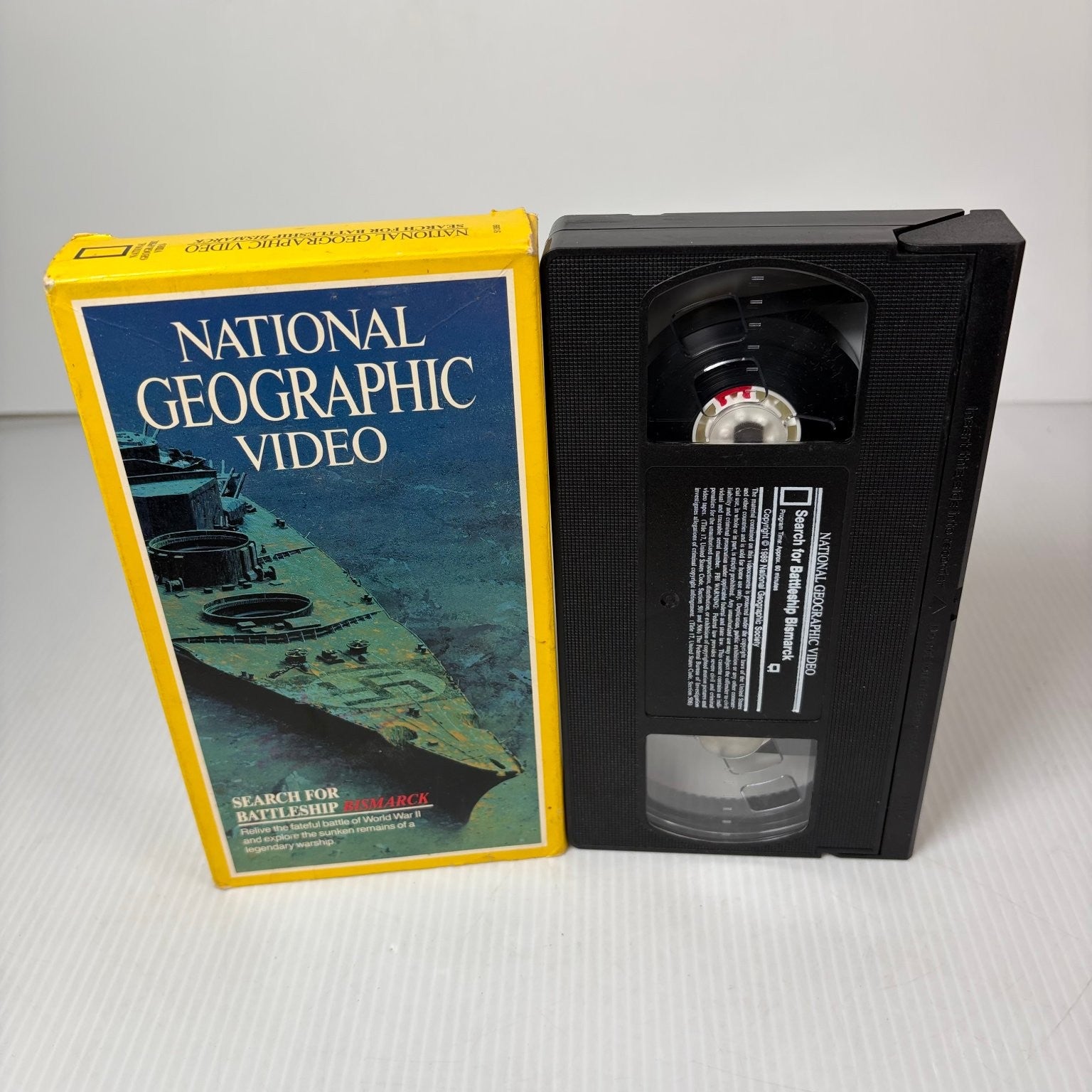 National Geographic Search for Battleship Bismarck VHS 1989 Documentary G