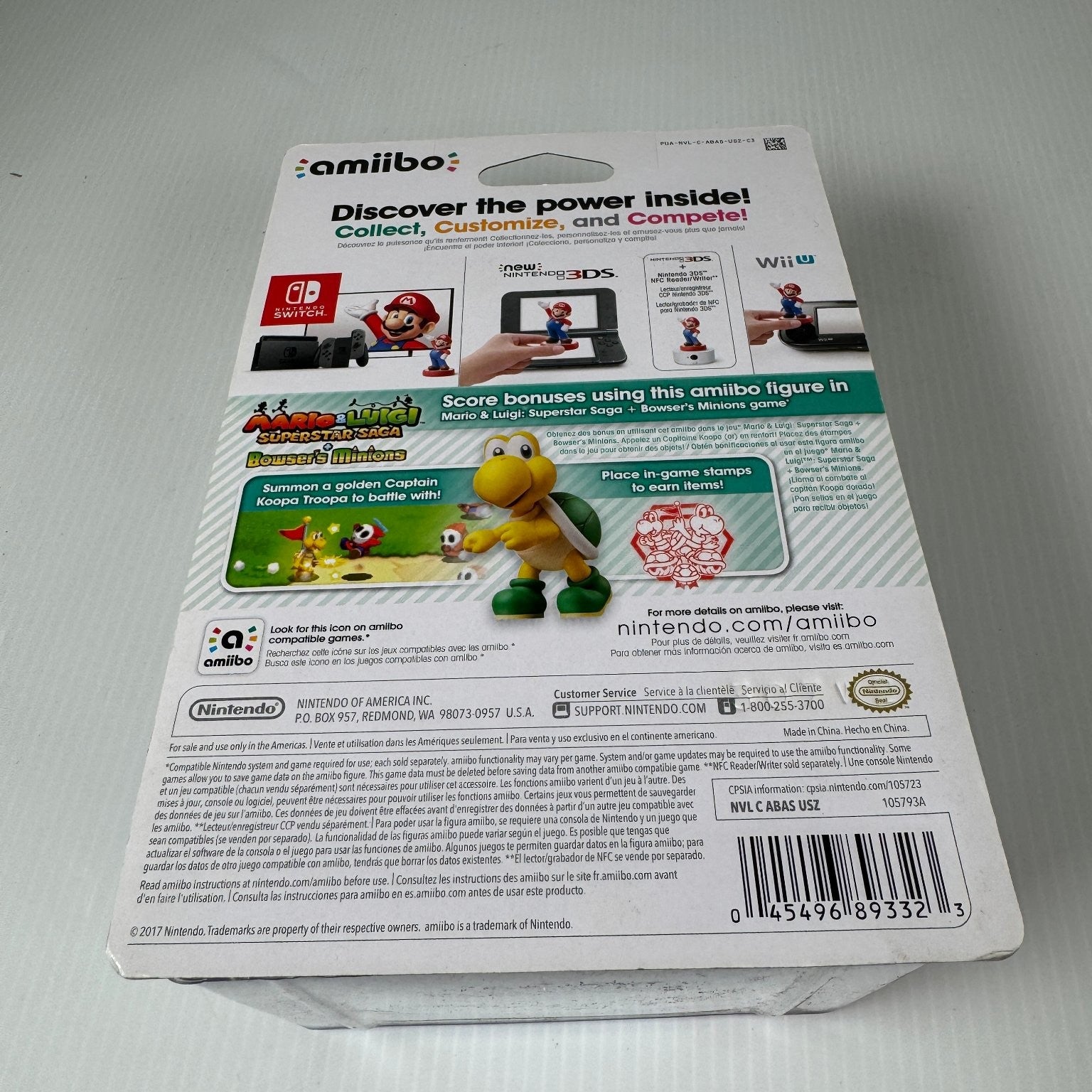 Nintendo Super Mario Series Koopa Troopa Amiibo Figure Nintendo Switch Wii U