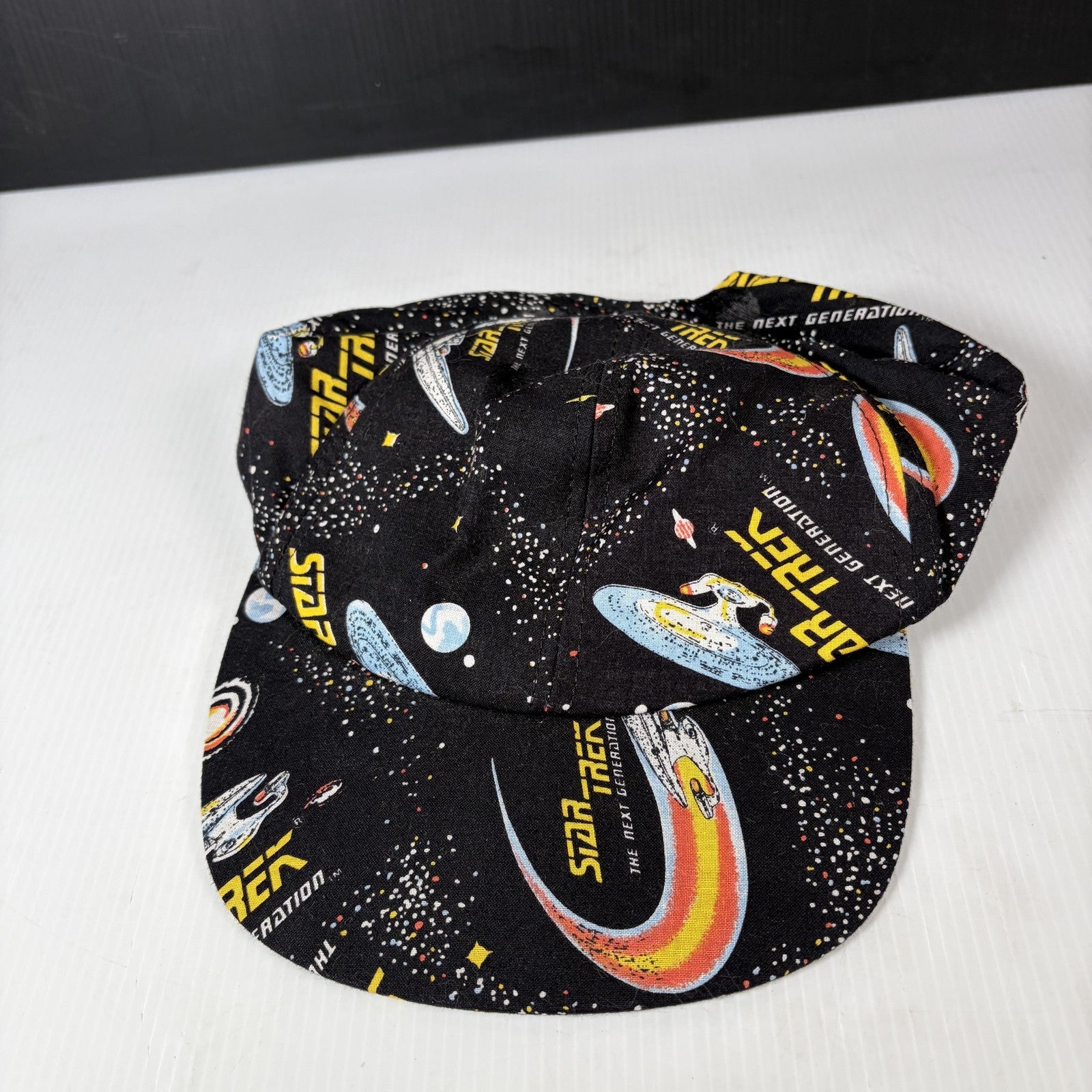 Vintage 90s Star Trek The Next Generation Snapback Hat Cap Maklin Tease All Over
