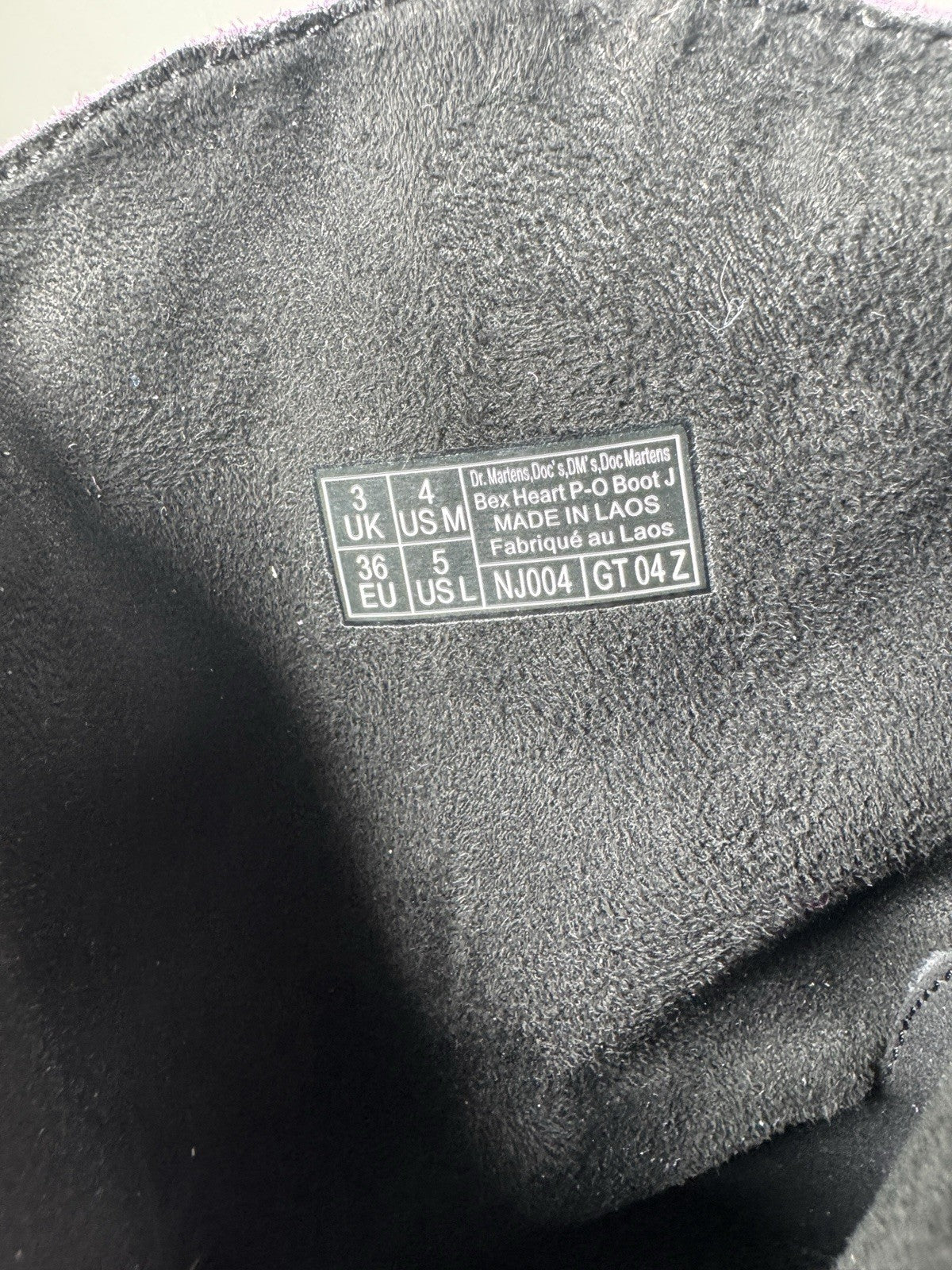 Doc Martens Bex Heart P-O Boot, Pale Pink-Black Women’s Size 5 (EU 36)