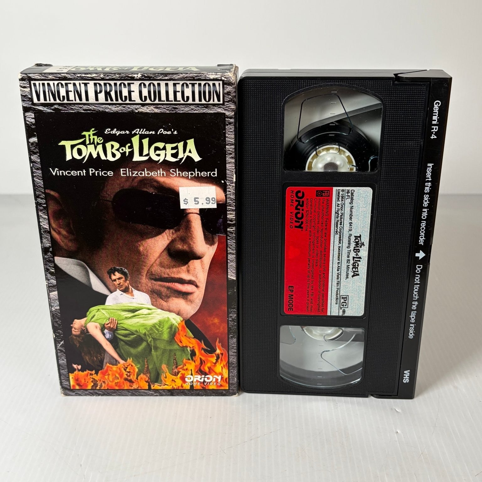 The Tomb of Ligeia VHS 1964 Horror Vincent Price Collection Orion Home Video