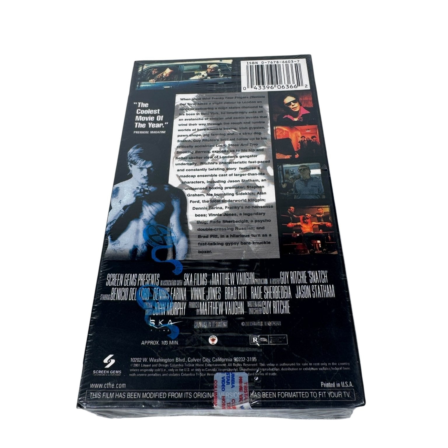 Vintage Snatch VHS 2000 Crime Comedy Original Release Screen Gems Sealed