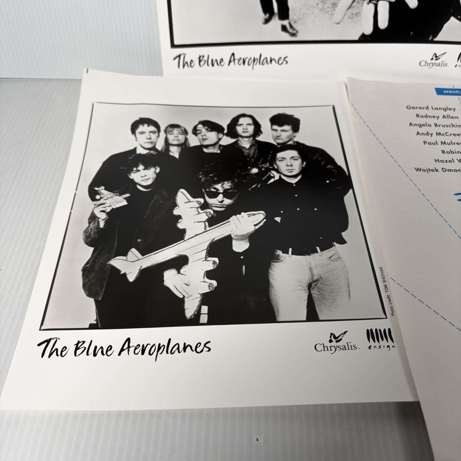 The Blue Aeroplanes Press Kit Photos & Flyer Chrysalis Ensign 1990 Music