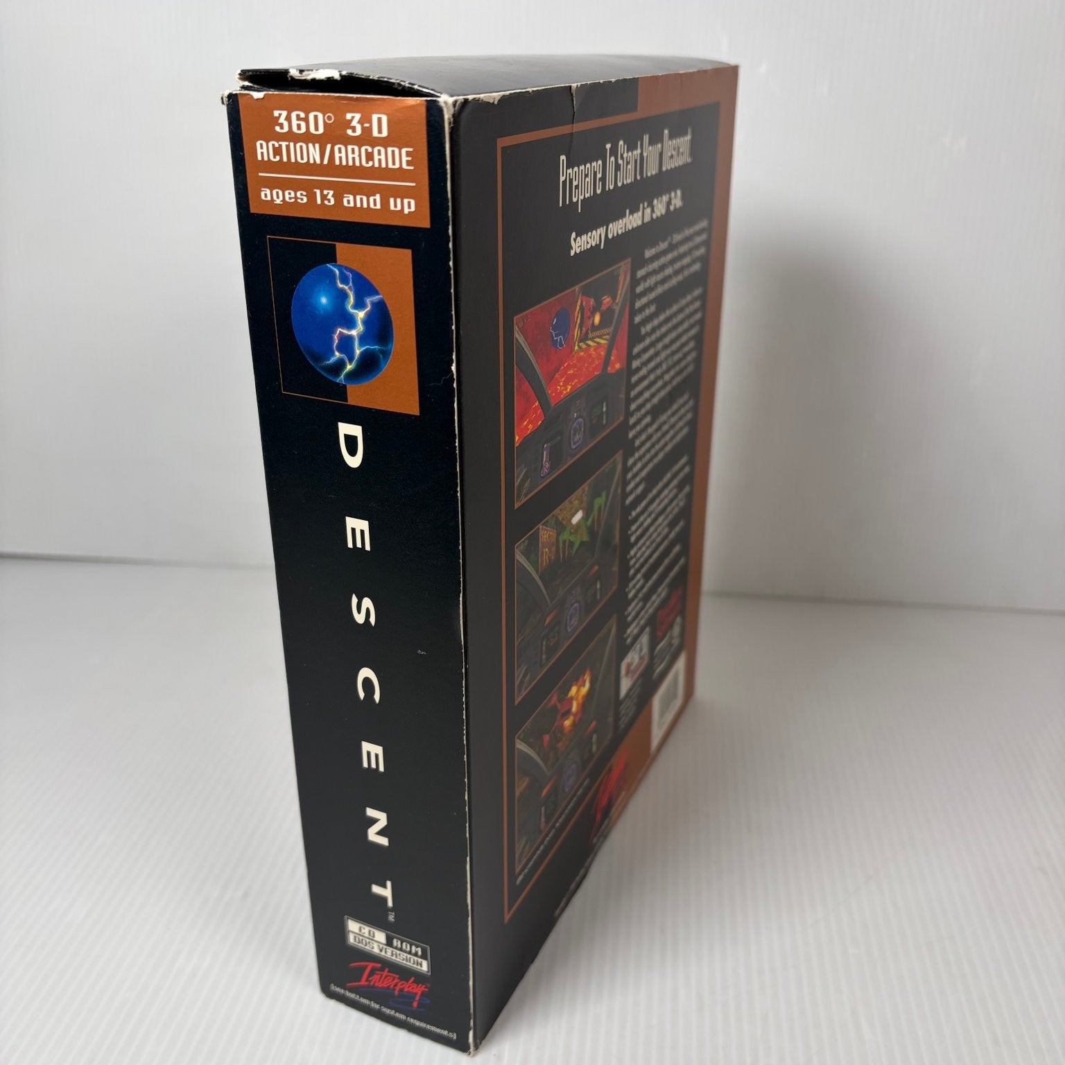 Descent Big Box PC CD-ROM Game Complete w/ Strategy Guide Multiplayer Interplay