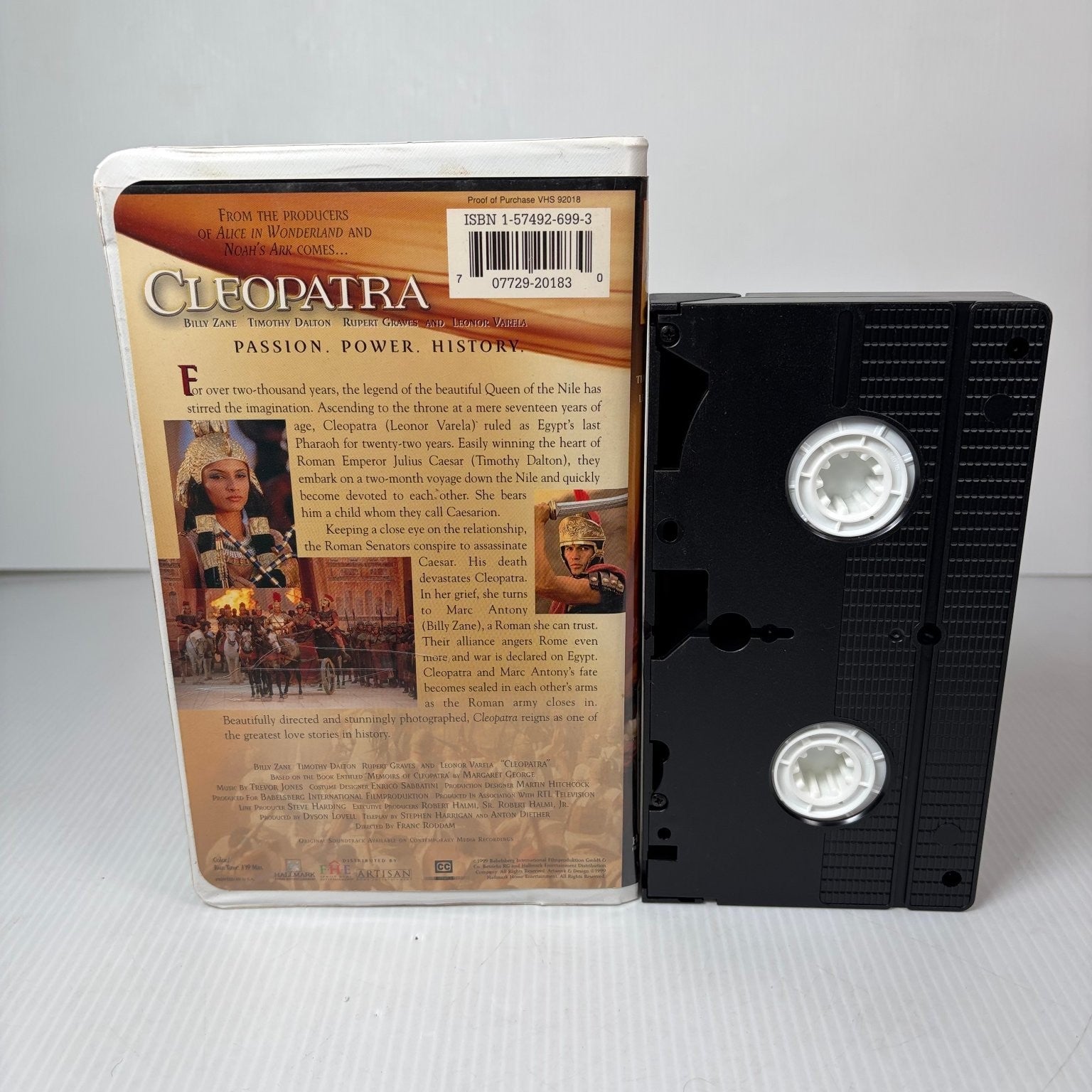 Cleopatra VHS 1999 Historical Drama Epic Billy Zane Timothy Dalton Hallmark
