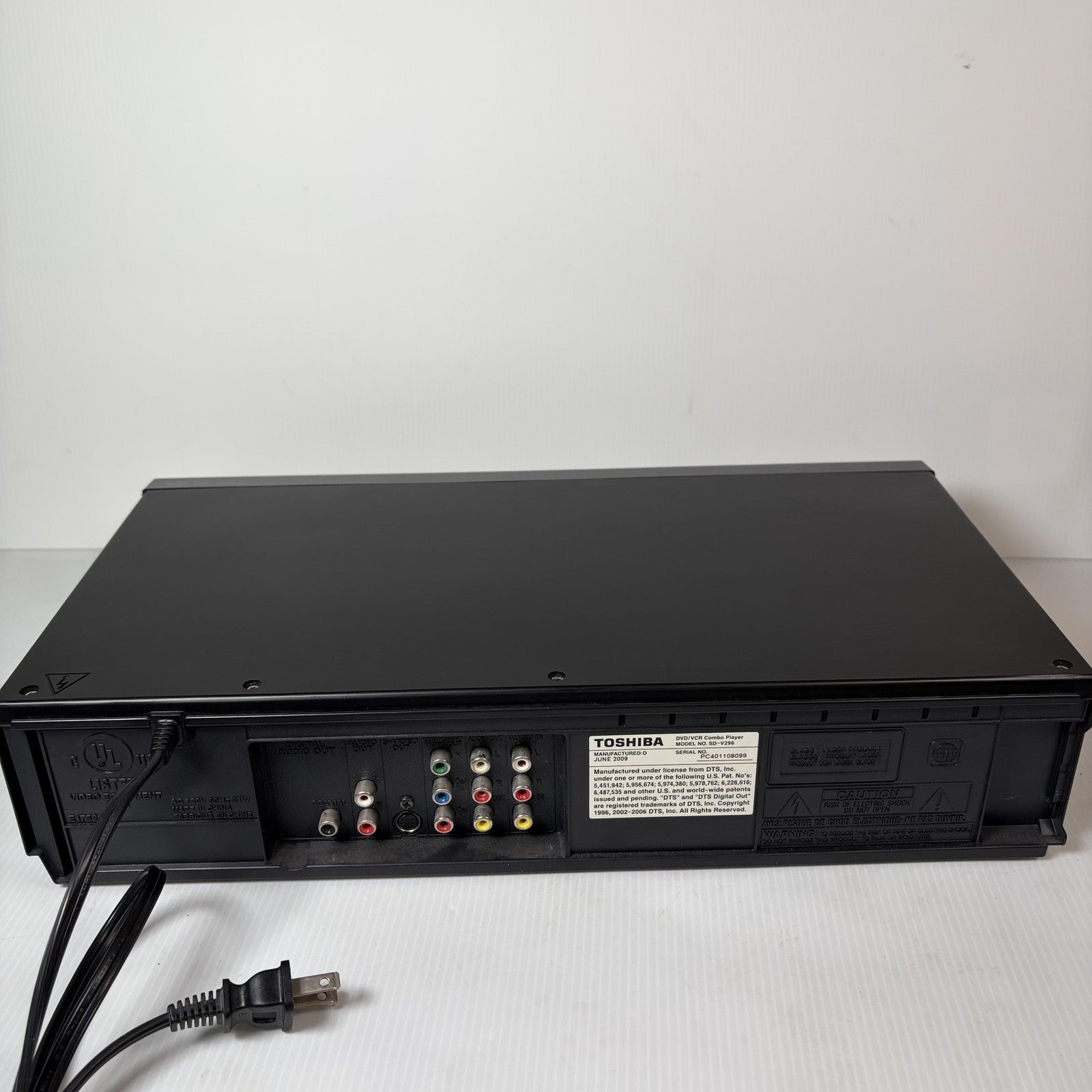 Toshiba SD-V296 DVD/VCR Combo Player Recorder VHS Hi-Fi Digital Cinema