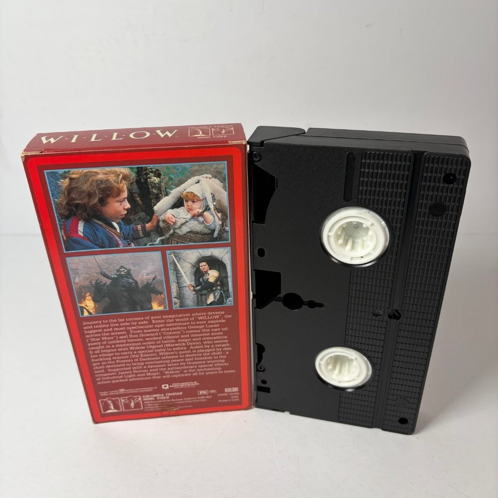 Willow VHS 1988 Ron Howard George Lucas Val Kilmer Columbia Tristar Fantasy
