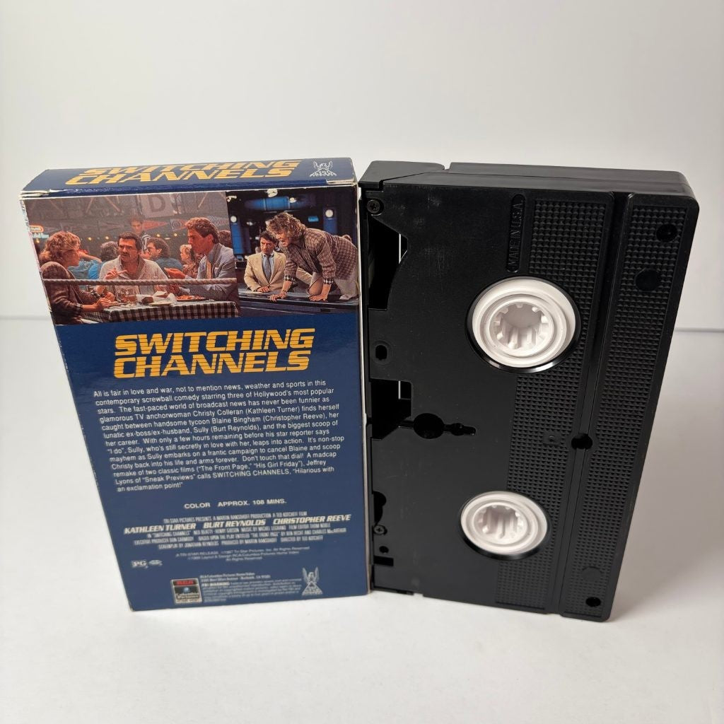 Switching Channels VHS Kathleen Turner Burt Reynolds Christopher Reeve Comedy