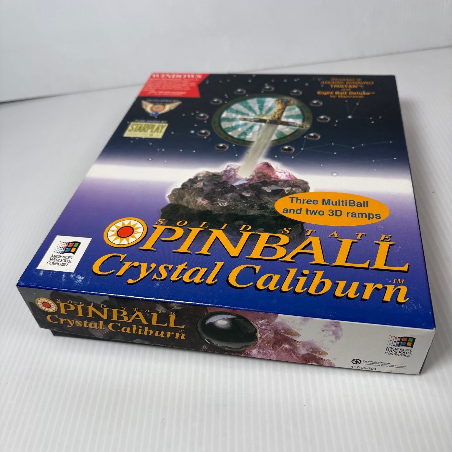 Solid State Pinball Crystal Caliburn Big Box PC CD-ROM Windows Macintosh Game