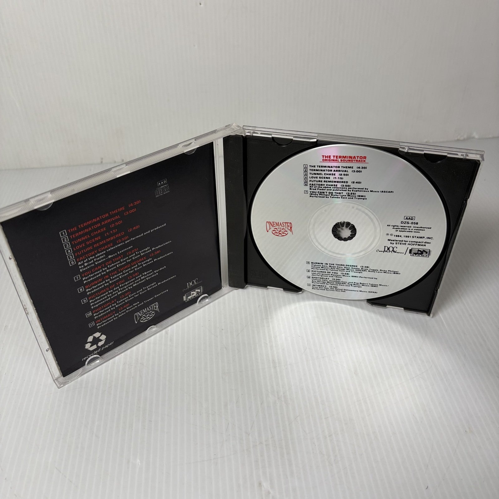 The Terminator Original Soundtrack CD Brad Fiedel DCC Compact Classics DZS-058