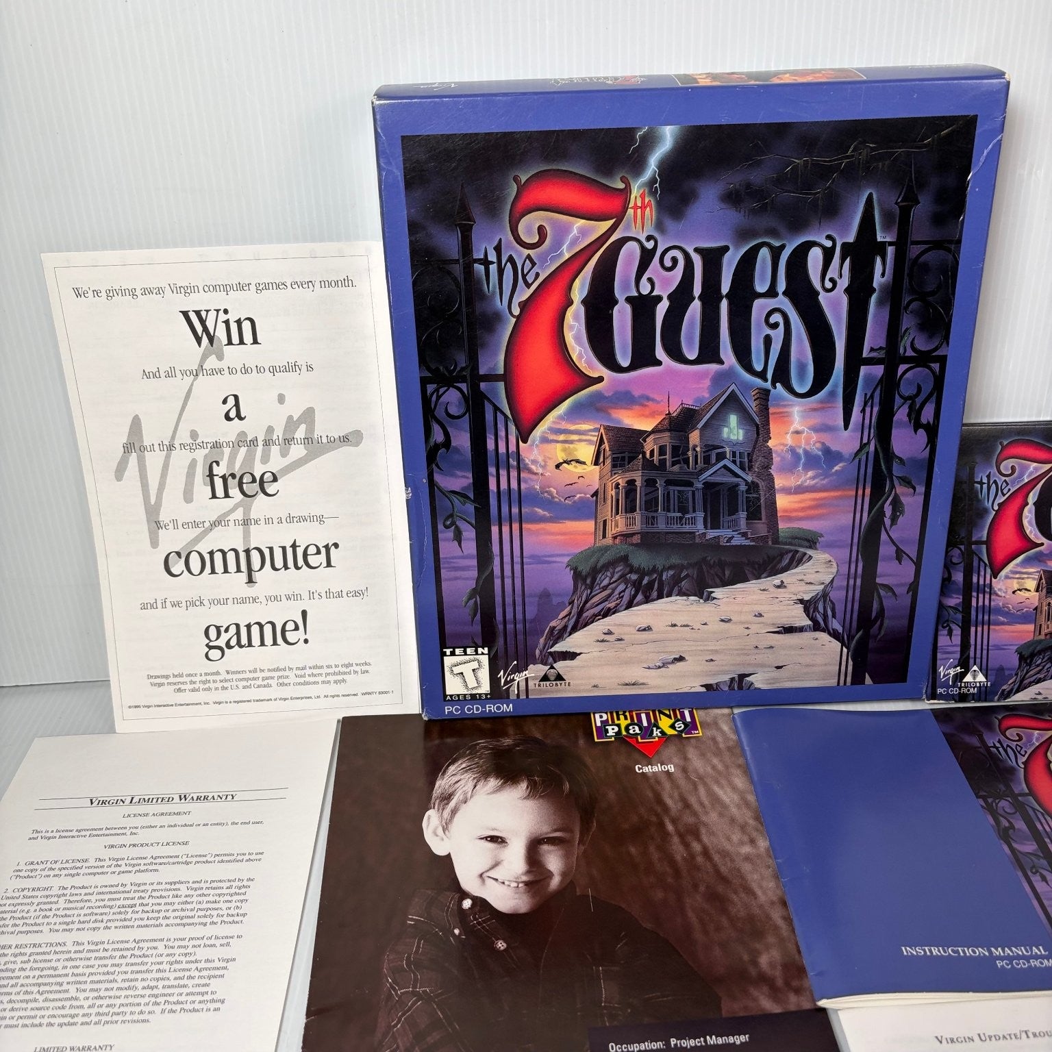 The 7th Guest PC CD-ROM Video Game Big Box Complete FMV Puzzle Mystery