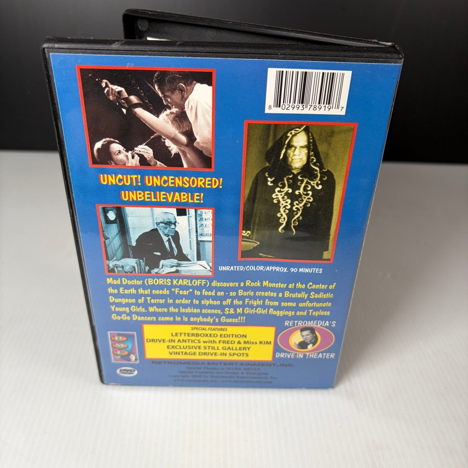 Fear Chamber DVD 1968 Retromedia Uncut Boris Karloff Horror