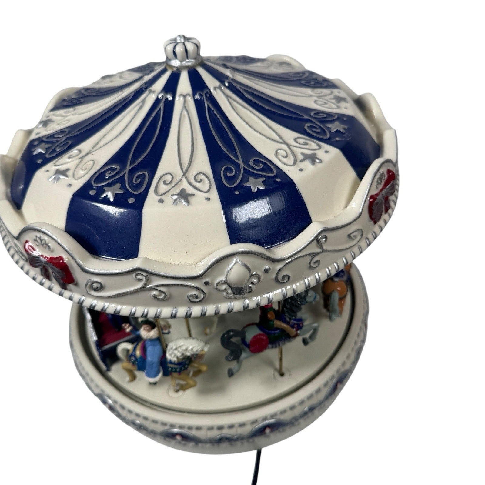 Mr. Christmas Porcelain Merry-Go-Round Carousel 30 Songs Tested & Working