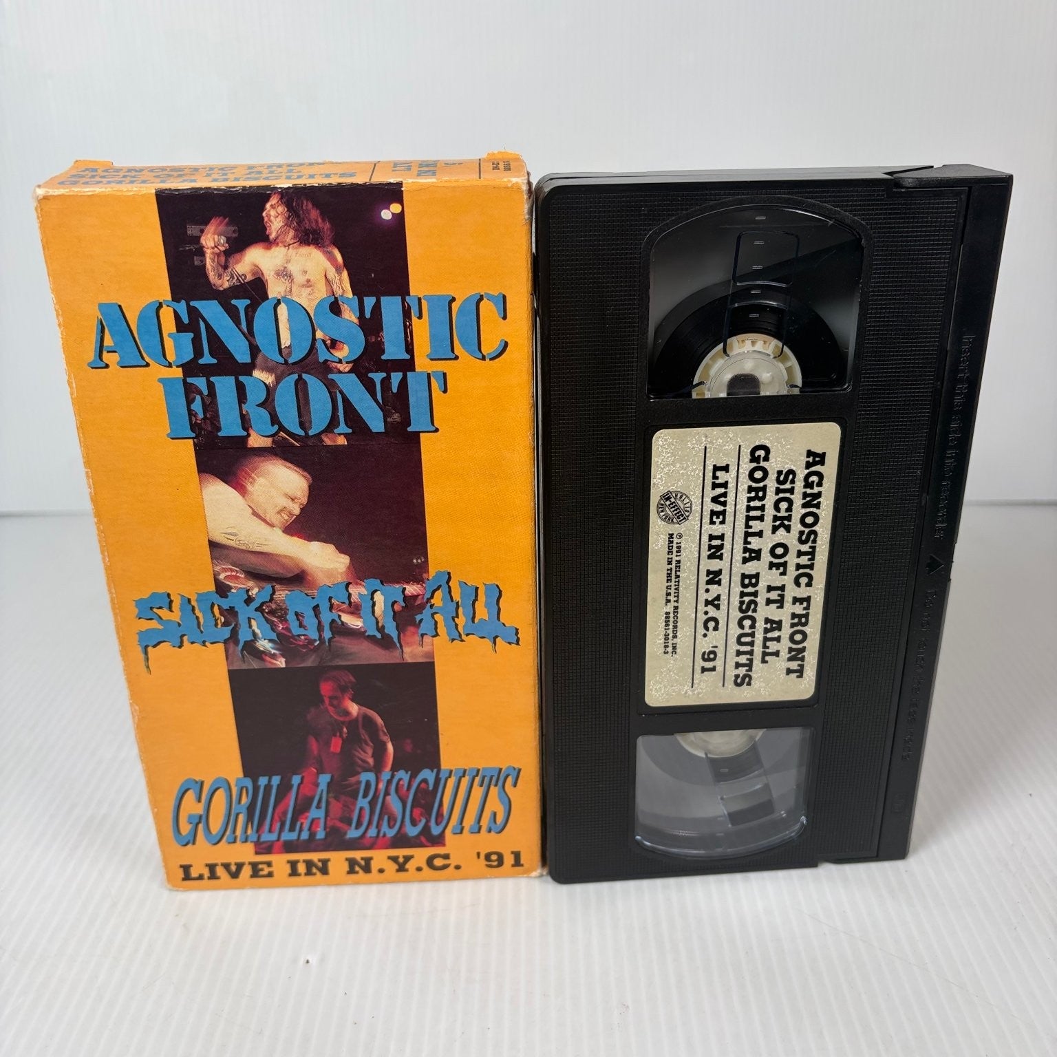 Agnostic Front Sick Of It All Gorilla Biscuits Live NYC '91 VHS In-Effect