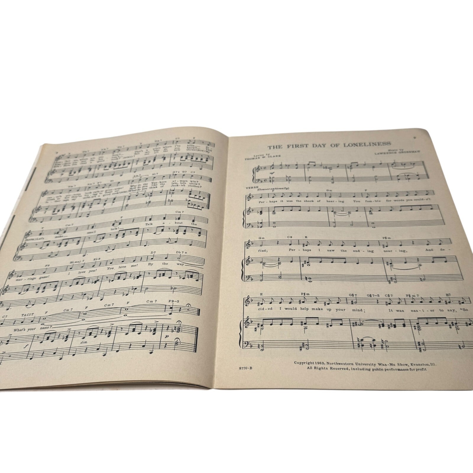 Northwestern University Waa-Mu Show of 1963 Mud in Your Eye Program & Music Book