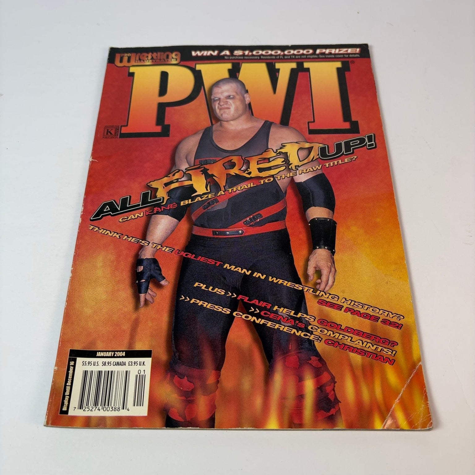 Pro Wrestling Illustrated January 2004 Kane WWE Wrestling Magazine