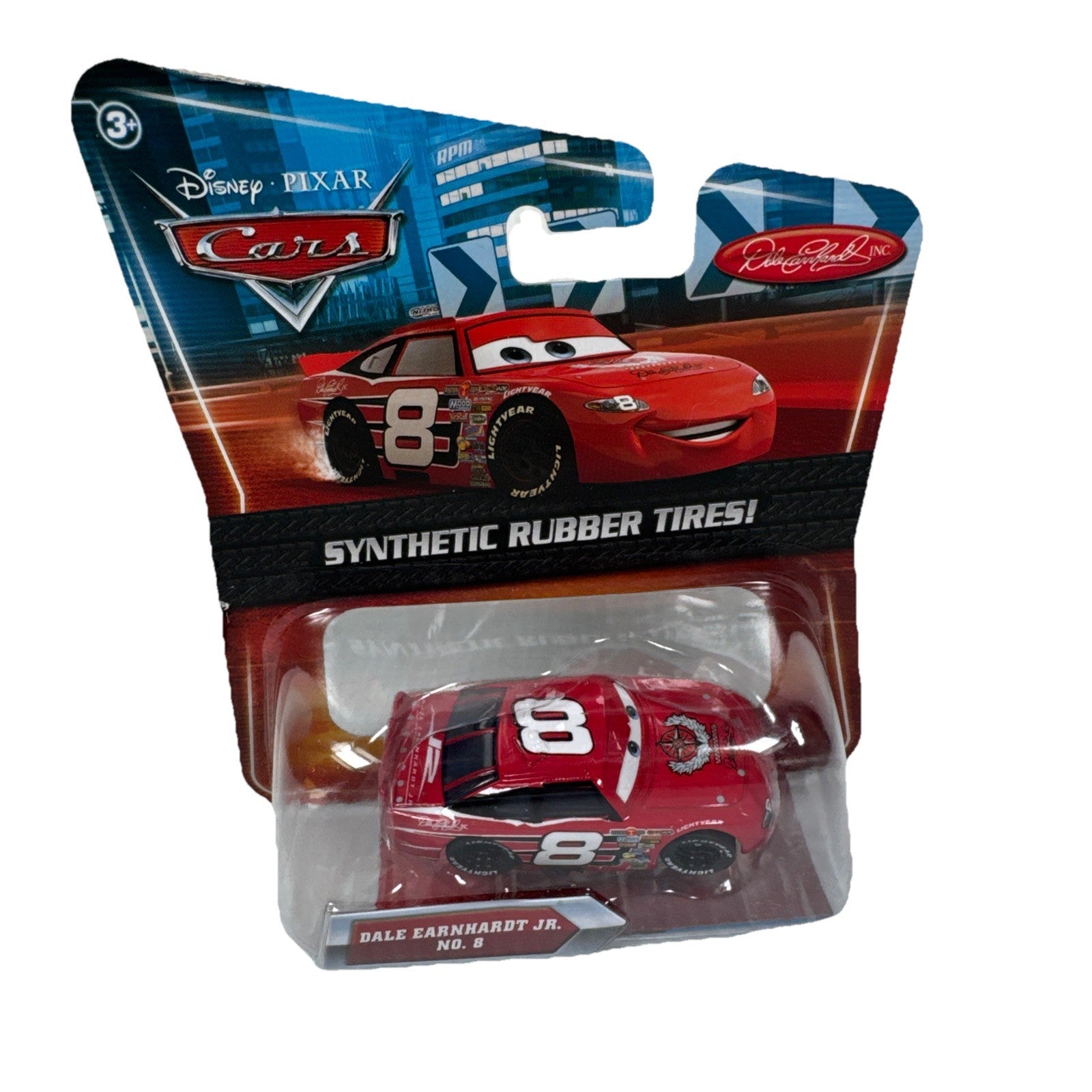 Disney Pixar Cars Synthetic Rubber Tires Dale Earnhardt Jr. # 8 Die-Cast Model