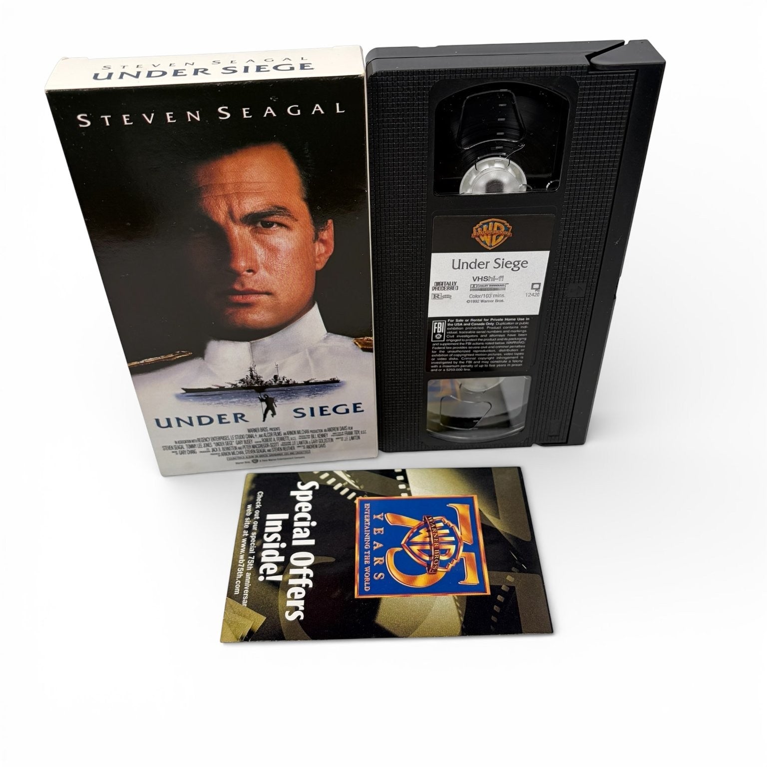 Under Siege VHS 1992 Action Steven Seagal Warner Home Video Digitally Processed