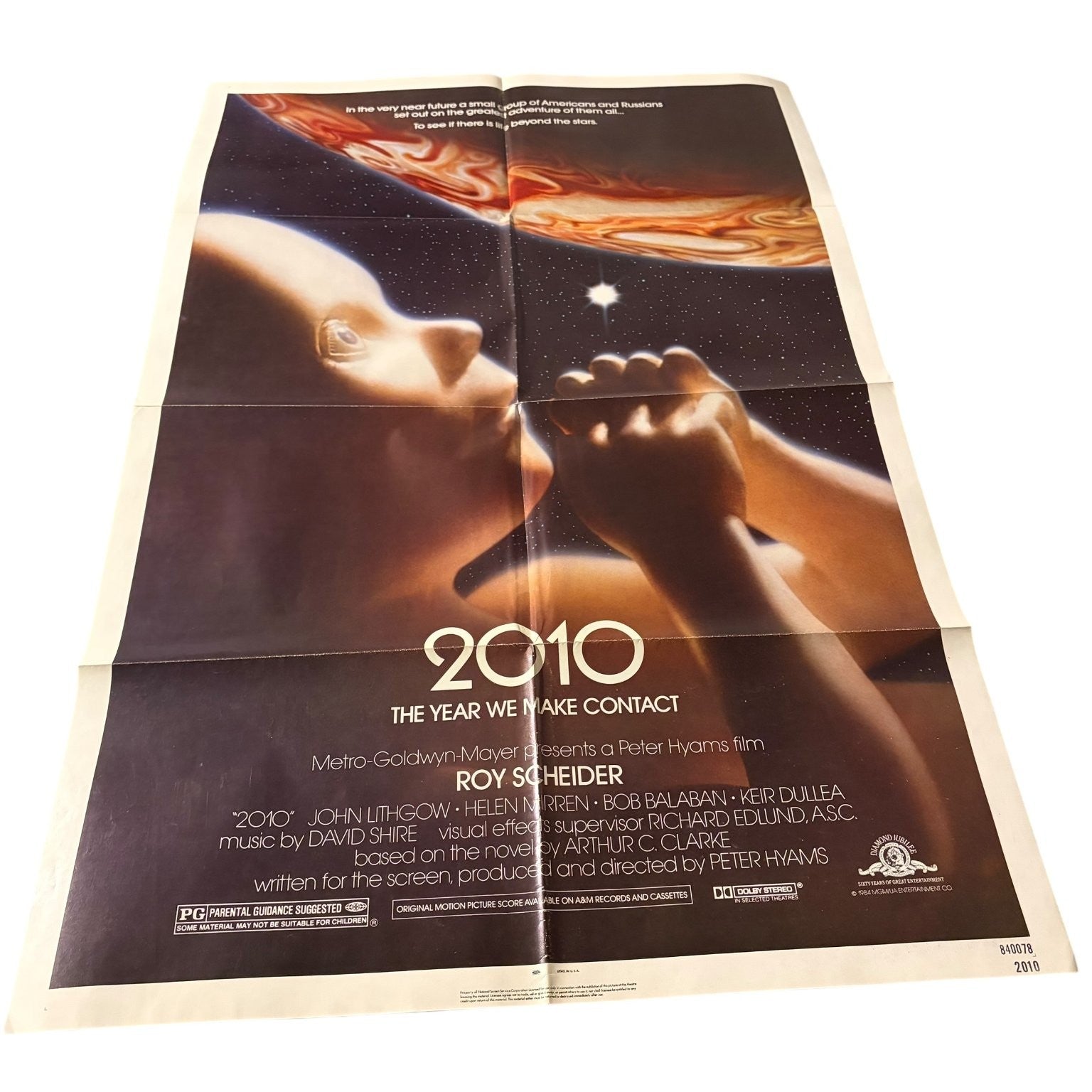 2010 The Year We Make Contact 1984 One Sheet Movie Poster Roy Scheider Sci-Fi