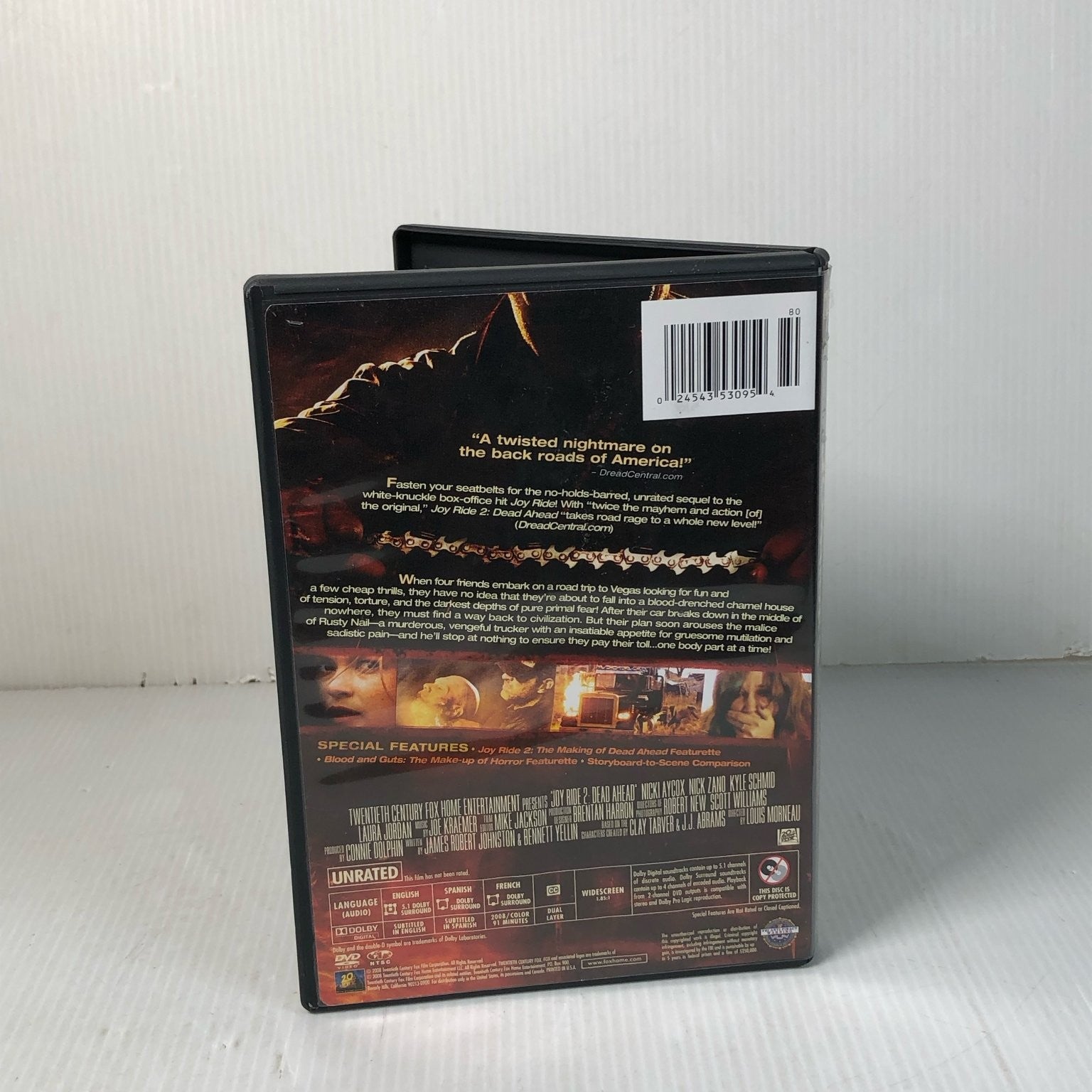 Joy Ride 2 Dead Ahead DVD 2008 Unrated Nicki Aycox Horror Thriller