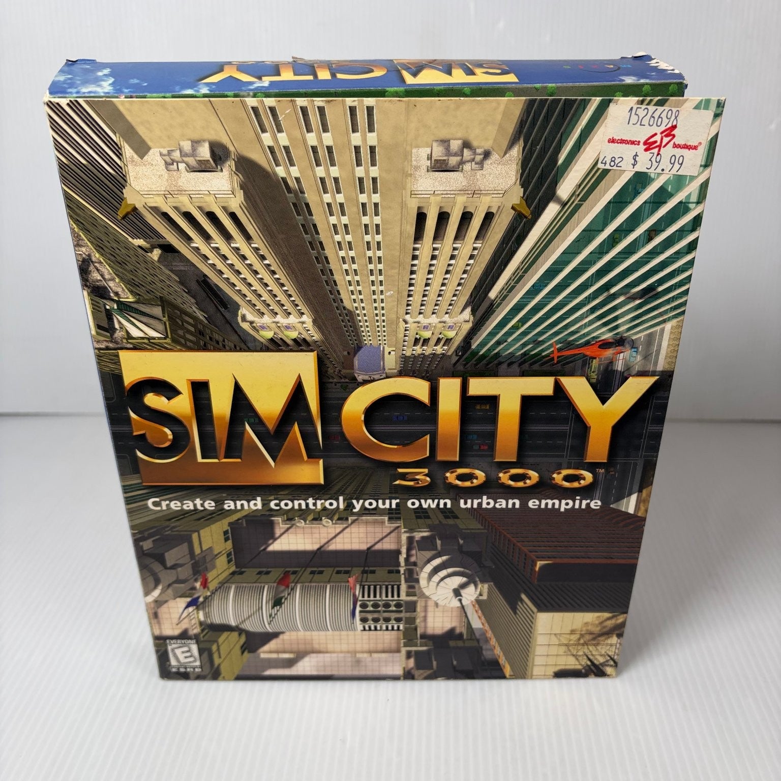 SimCity 3000 Big Box PC CD-ROM Video Game Maxis Simulation City Builder Complete