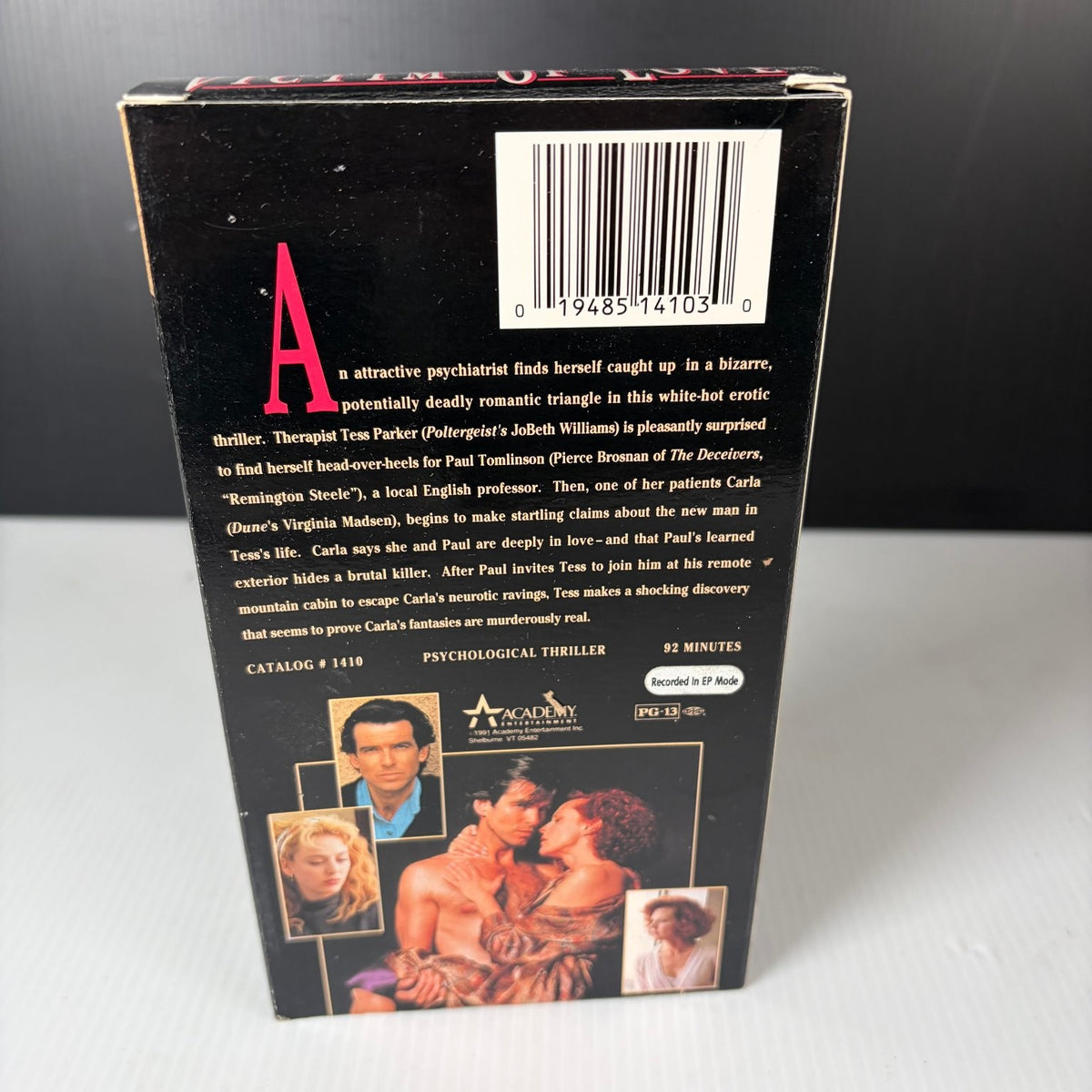 Victim Of Love VHS 1991 Psychological Thriller Original Release Pierce Brosnan