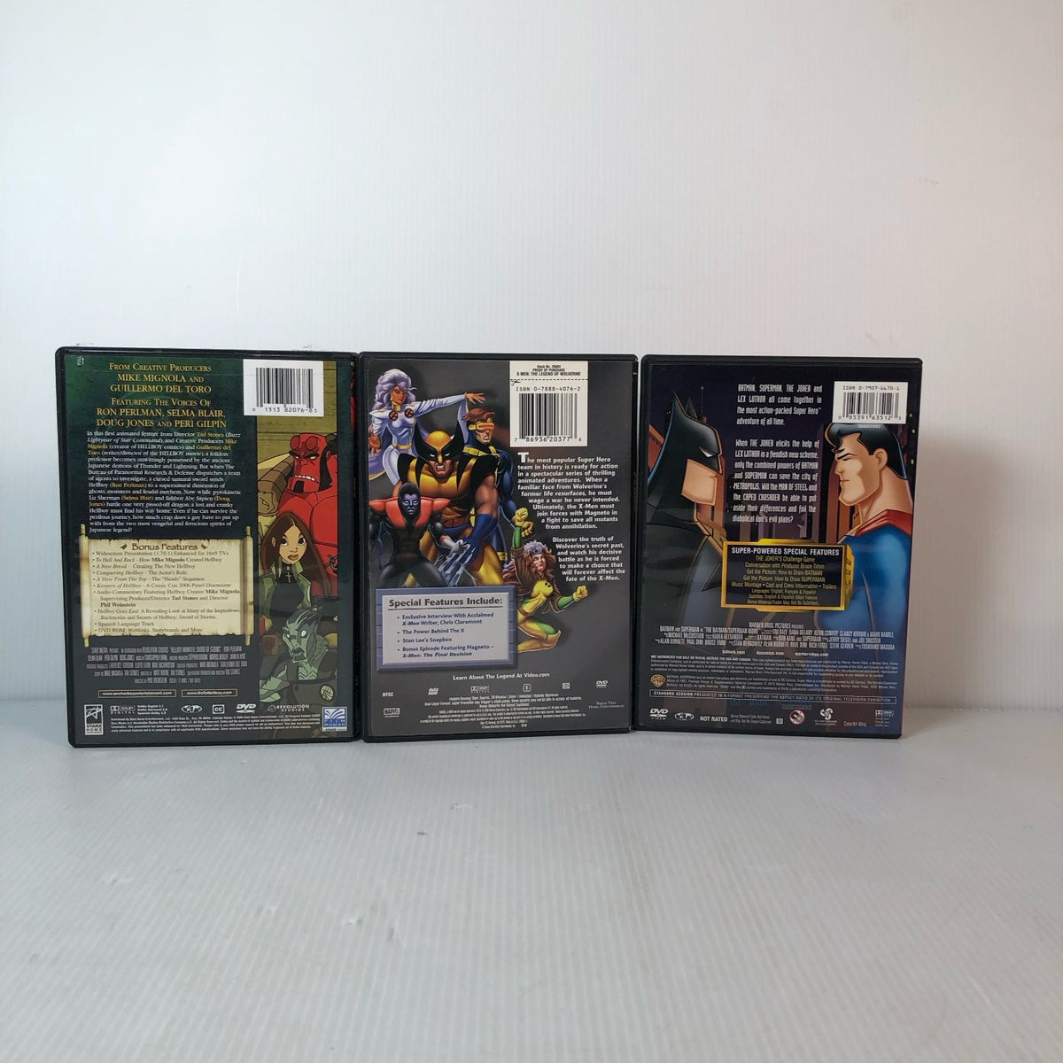 Lot of 9 Superhero & Comic Book Animated DVDs X-Men, He-Man, Hellboy & More