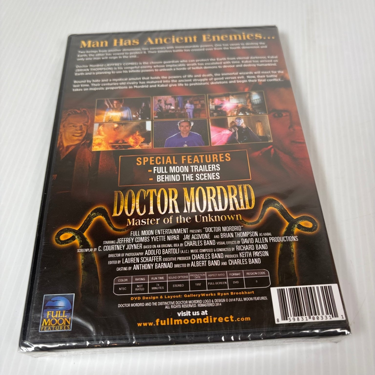 Doctor Mordrid DVD 1992 Jeffrey Combs Full Moon Master of the Unknown