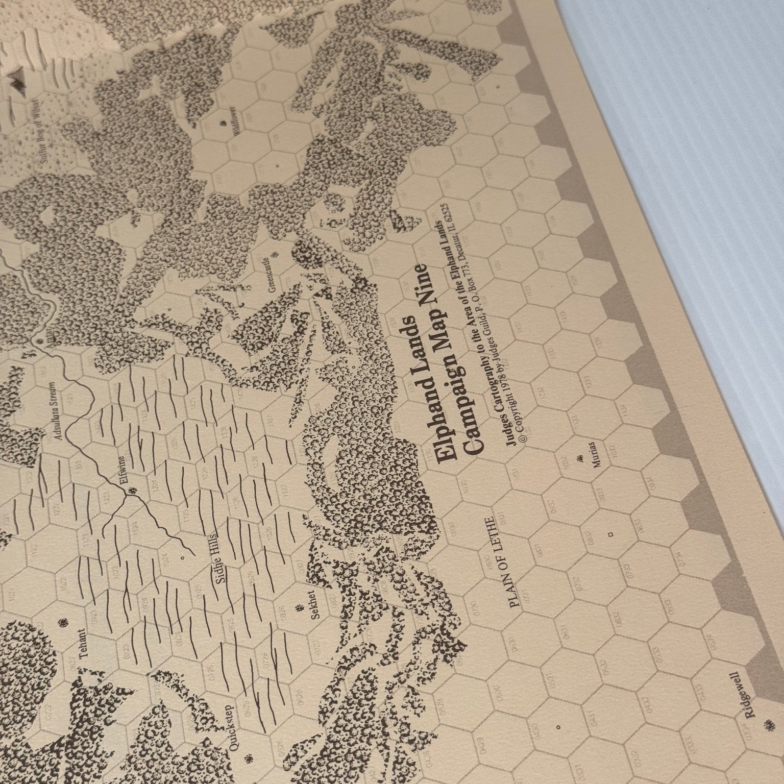 Dungeons & Dragons Lenap & Elphand Lands Campaign Nine & Ten Judges Guild Map