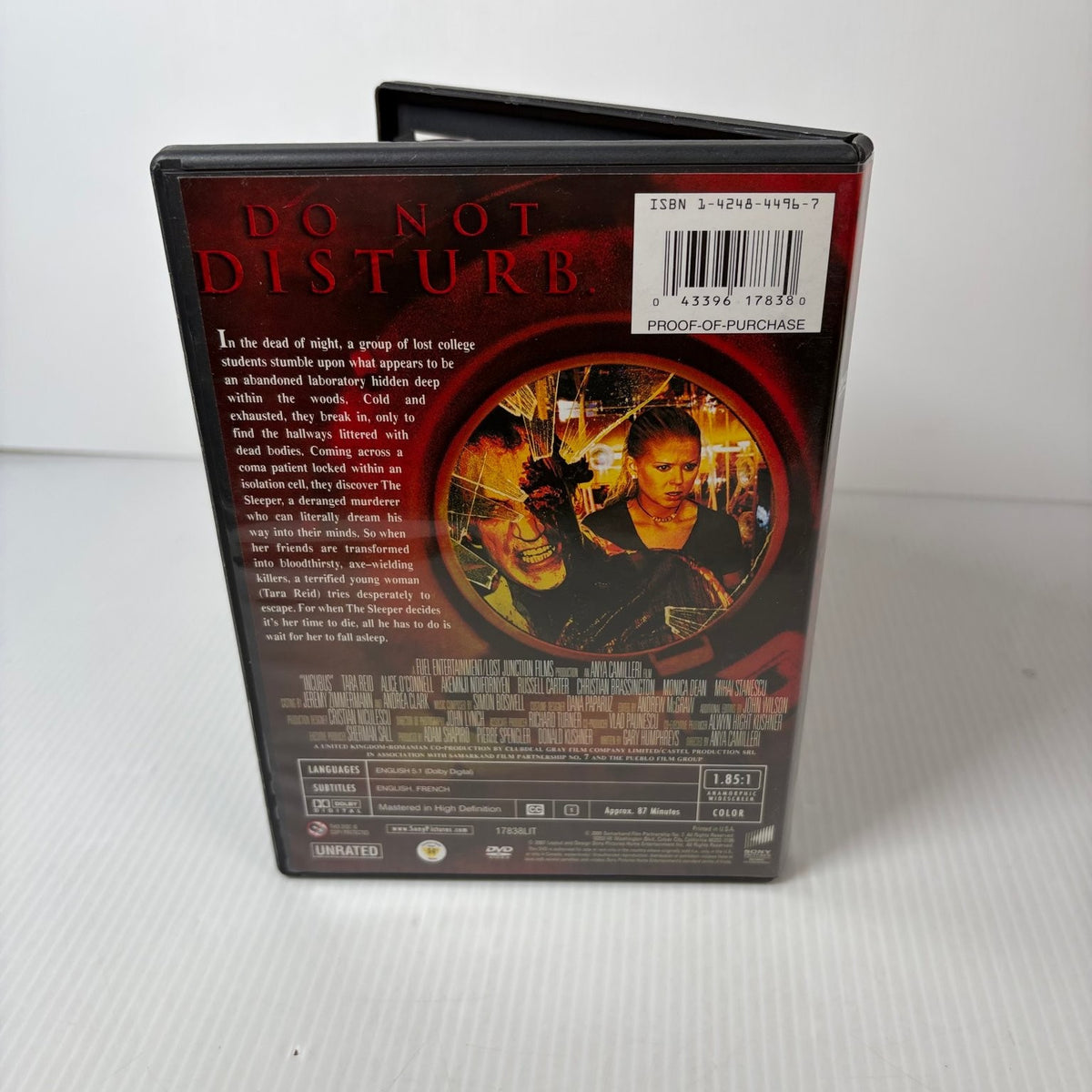 Incubus DVD 2006 Unrated Edition Alice O'Connell Tara Reid Horror