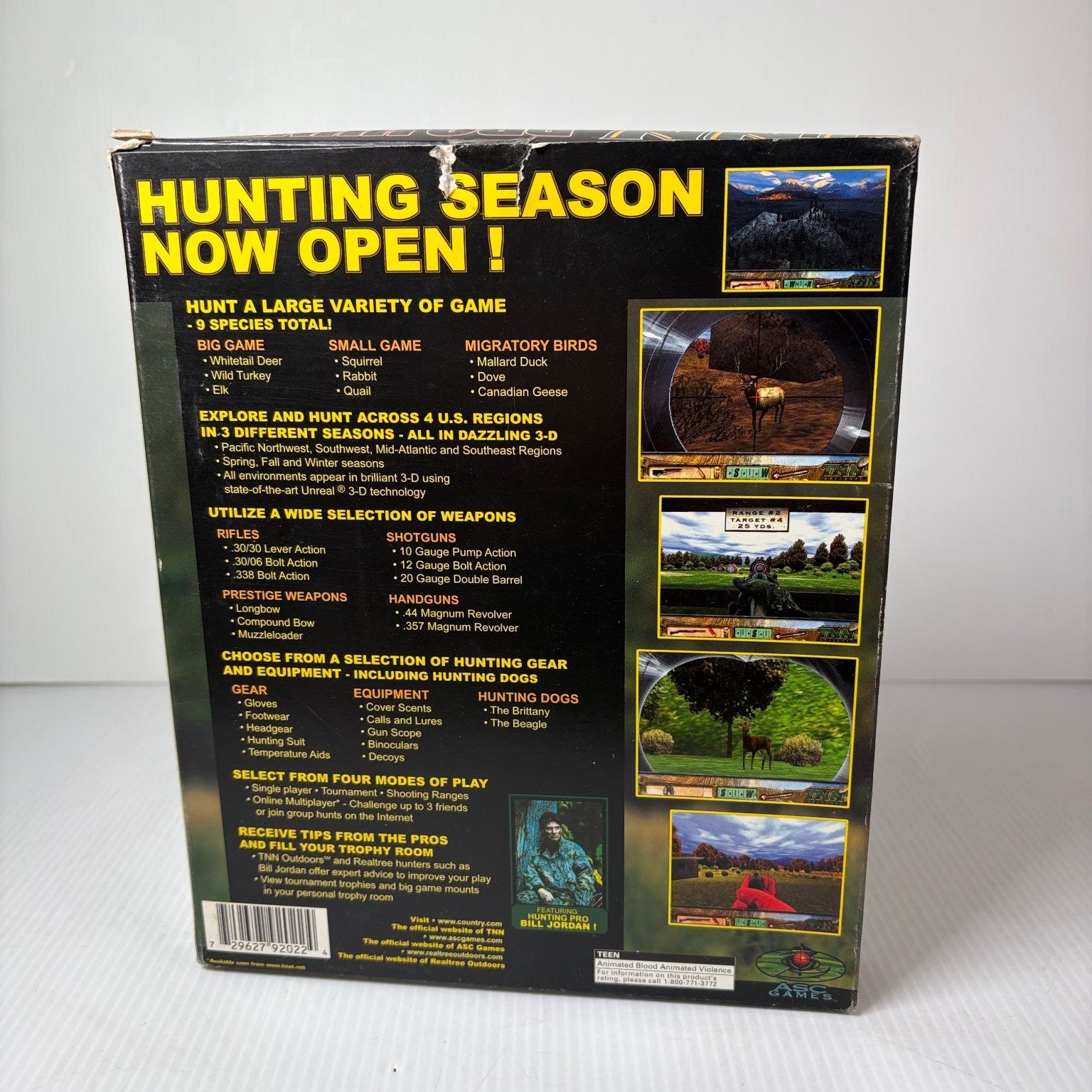 TNN Outdoors Pro Hunter Big Box PC CD-ROM 3D Hunting Simulation Video Game