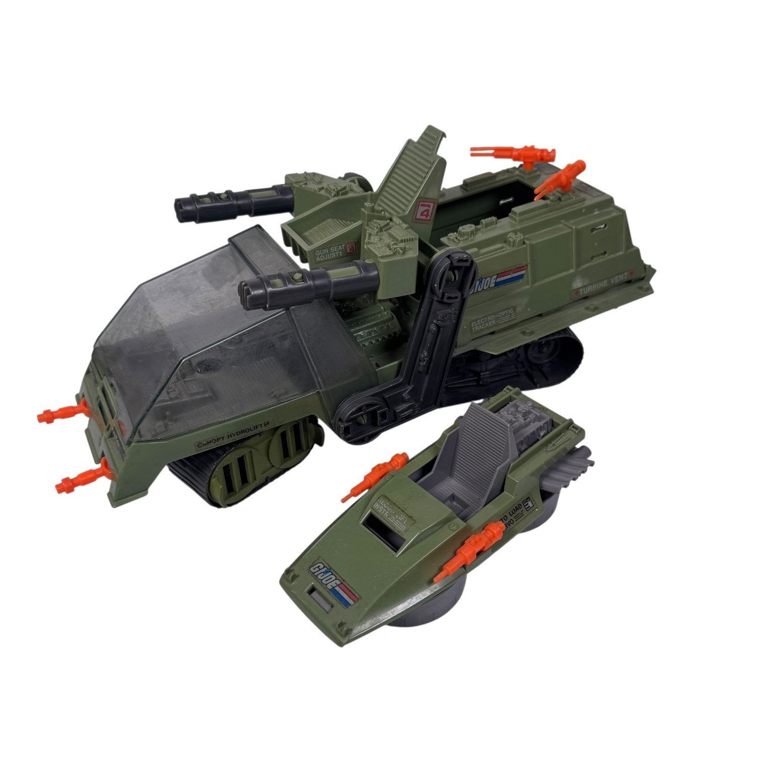 Vintage Hasbro G.I. Joe HAVOC Vehicle w/ Hovercraft 1986 Toy Incomplete