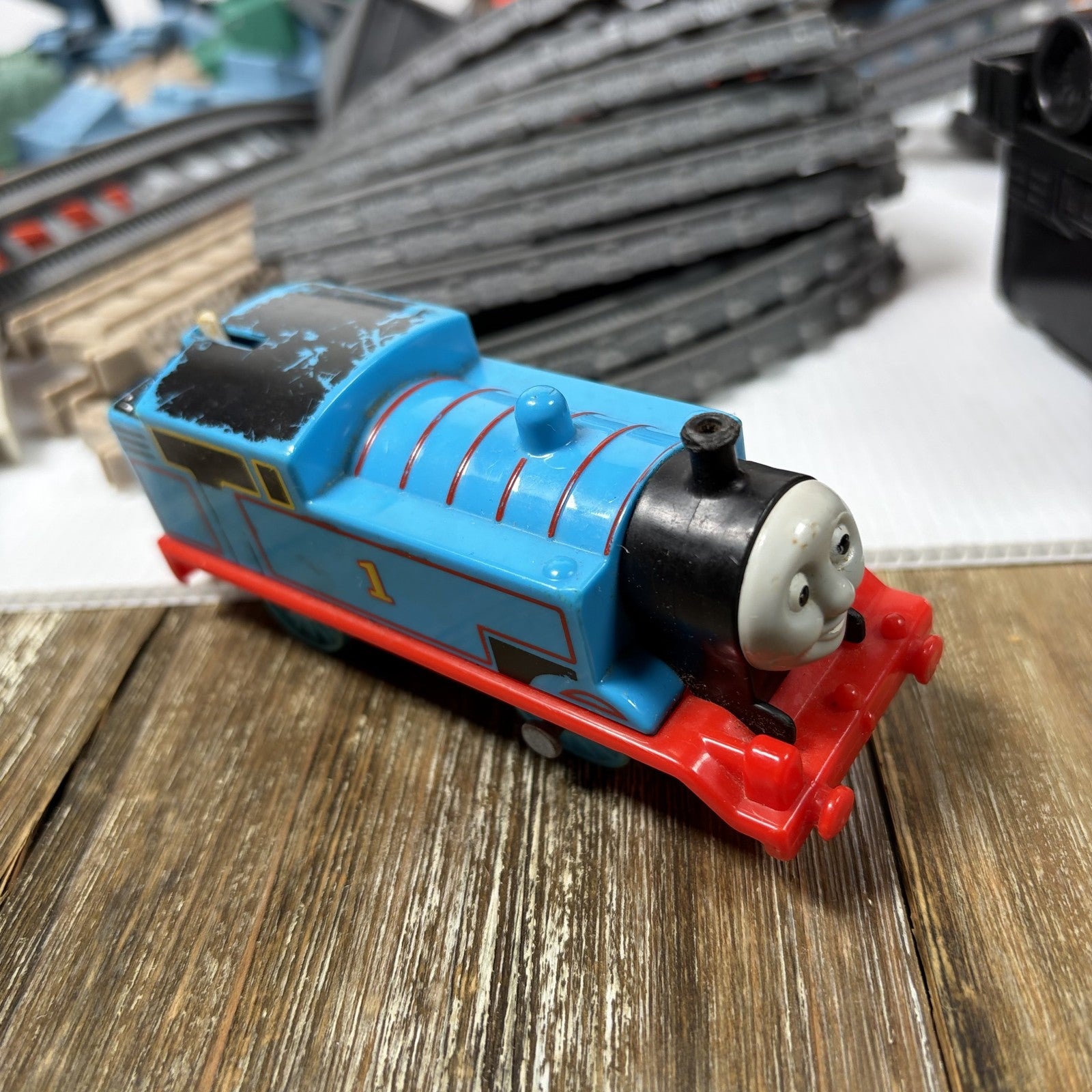 Thomas & Friends TrackMaster Train Set Lot Thomas, Diesel, Track & Buildings