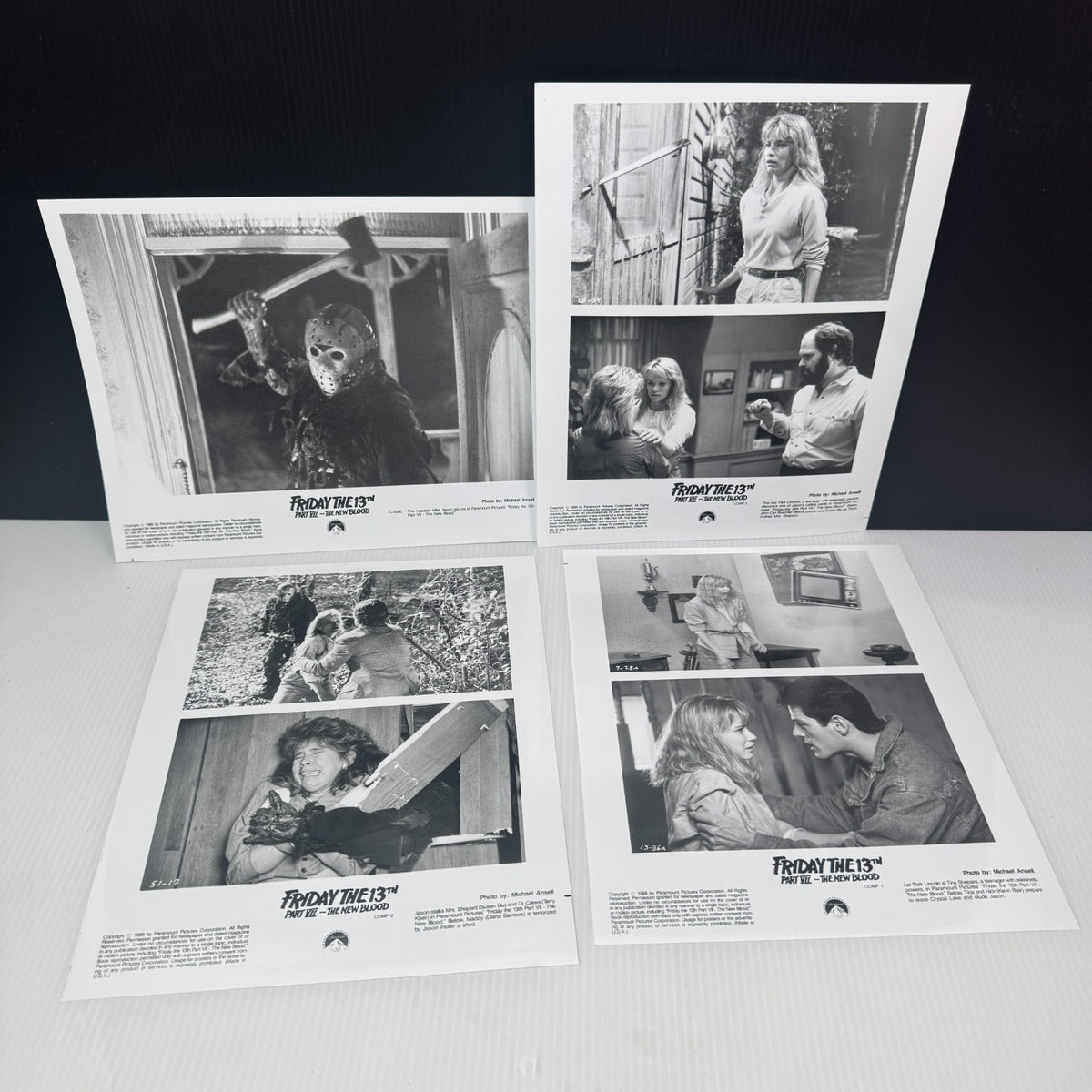 Vintage Friday the 13th Part VII The New Blood Lot of 4 8x10 Movie Stills Horror